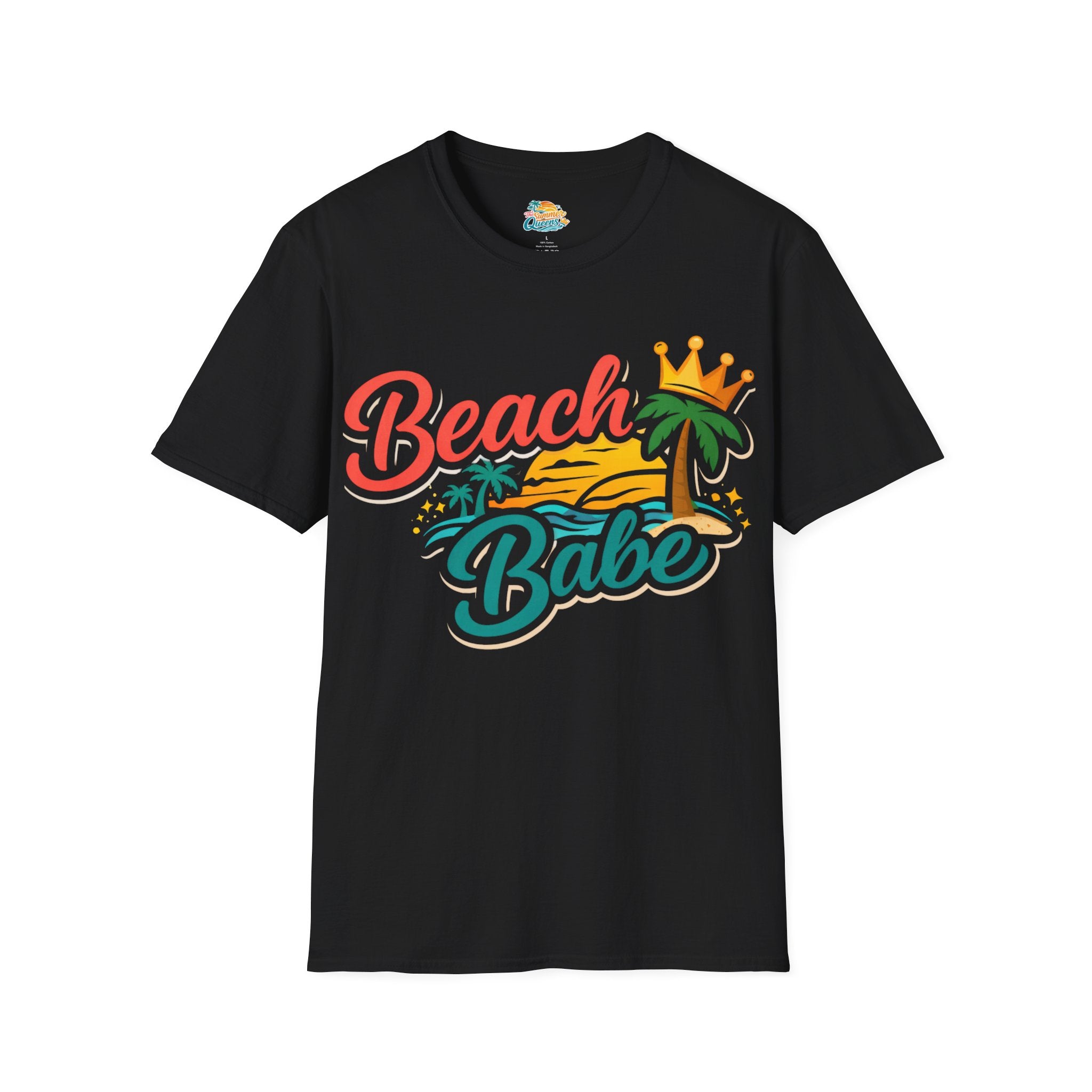 Beach Babe T-Shirt — Tropical Palm Sunset Graphic Tee