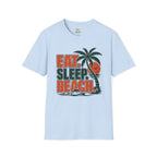 Eat. Sleep. Beach. T-Shirt — Retro Palm Tree Surf Graphic Tee
