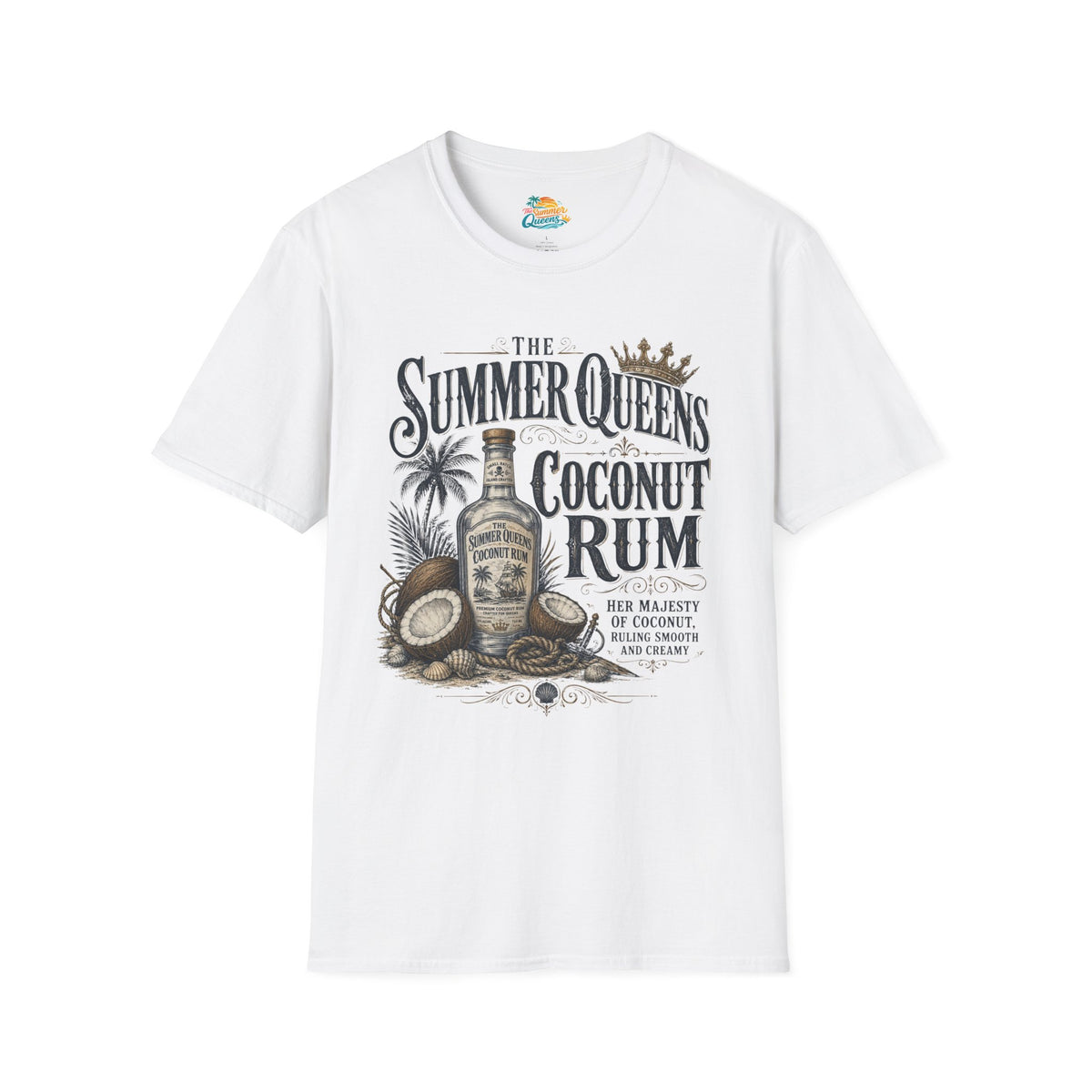 The Summer Queens Coconut Rum Bottle T-Shirt