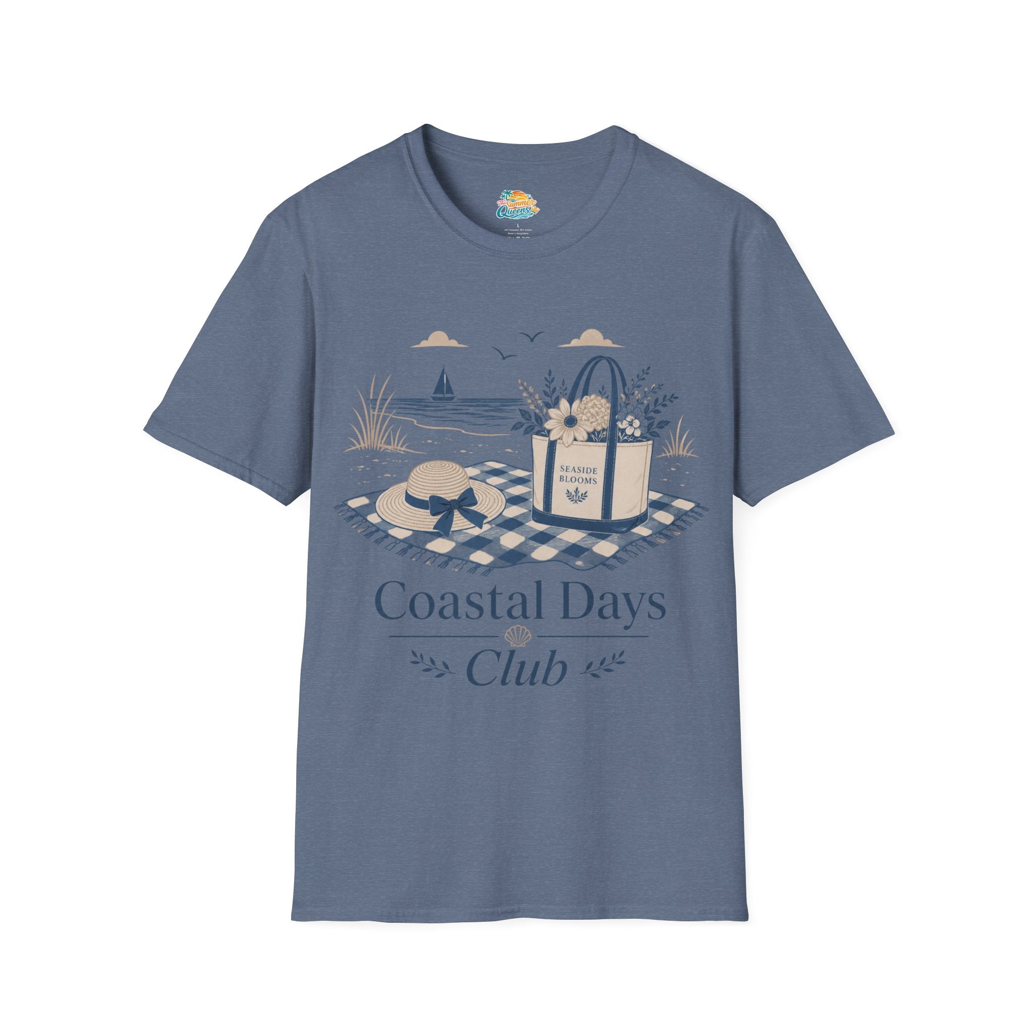 Coastal Days Club T-Shirt – Beach Picnic Tote & Hat Graphic