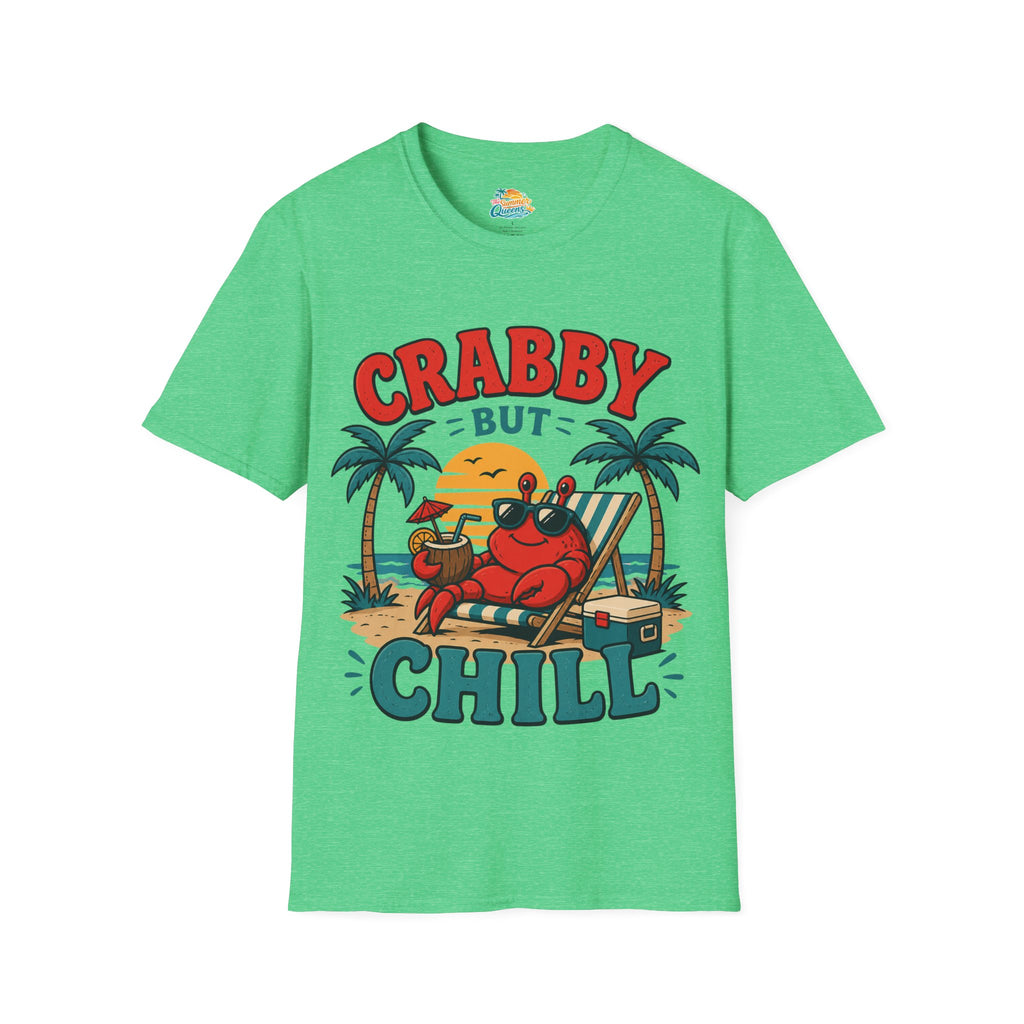 Crabby But Chill T-Shirt — Retro Beach Crab Graphic Tee