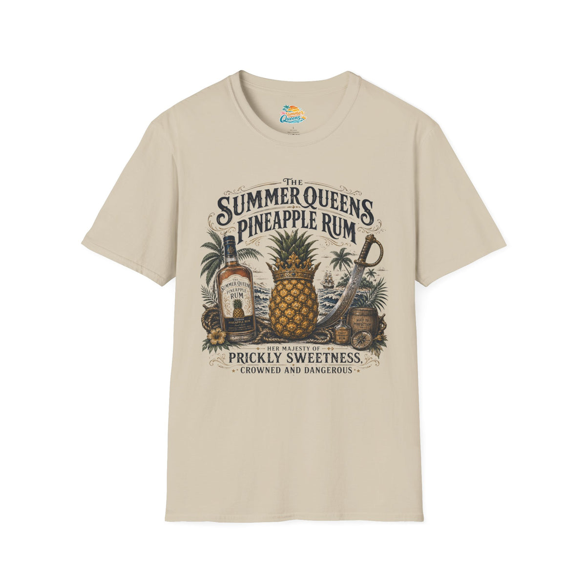 The Summer Queens Pineapple Rum Bottle T-Shirt