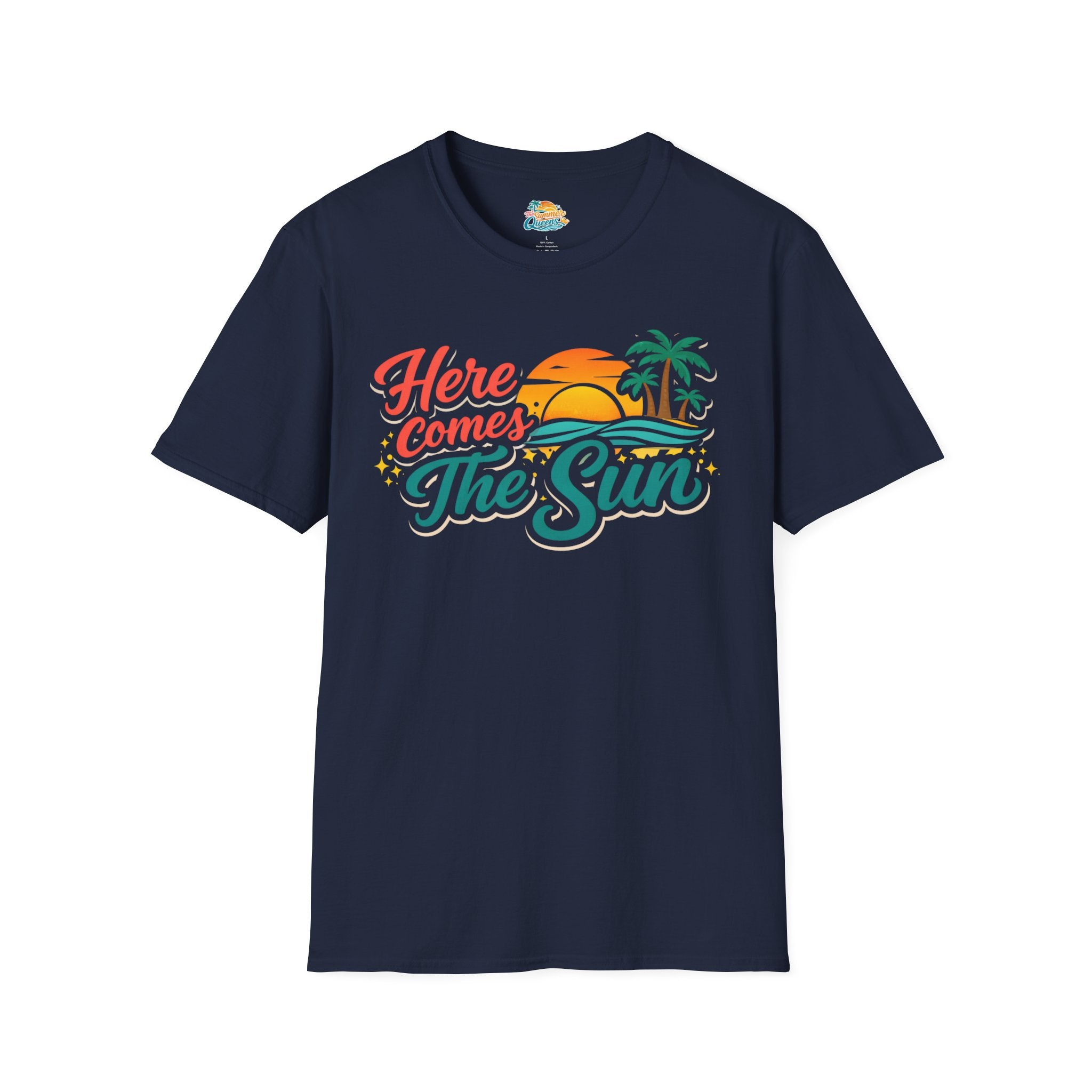 Here Comes The Sun T-Shirt — Retro Beach Sunset Tee