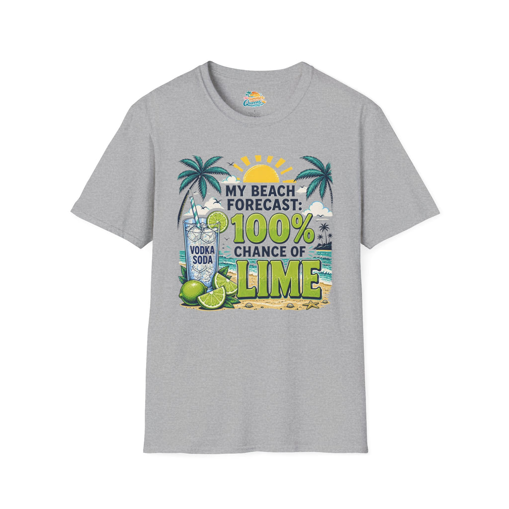 My Beach Forecast: 100% Chance of Lime T-Shirt