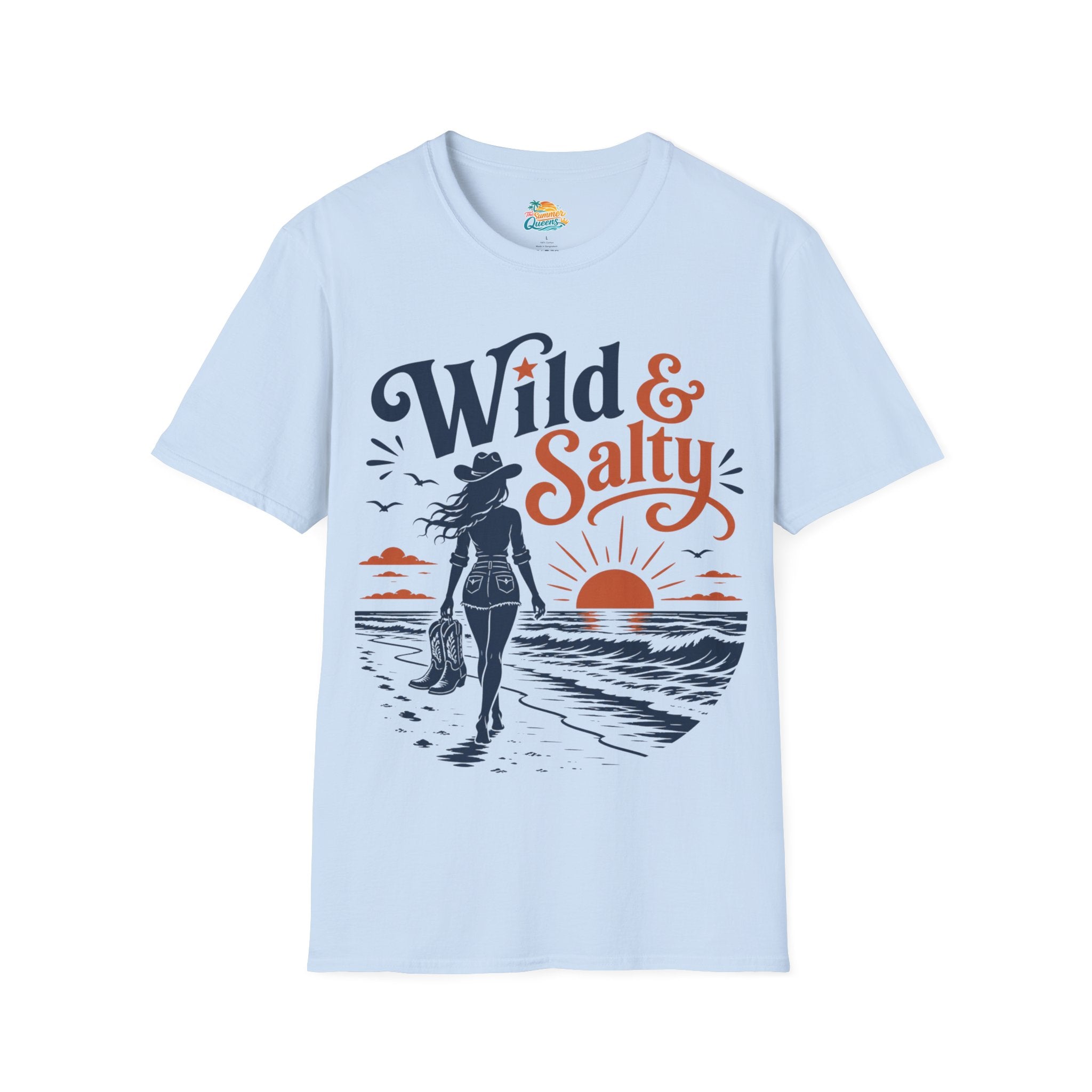 Wild & Salty Beach T-Shirt — Sunset Coastal Graphic Tee