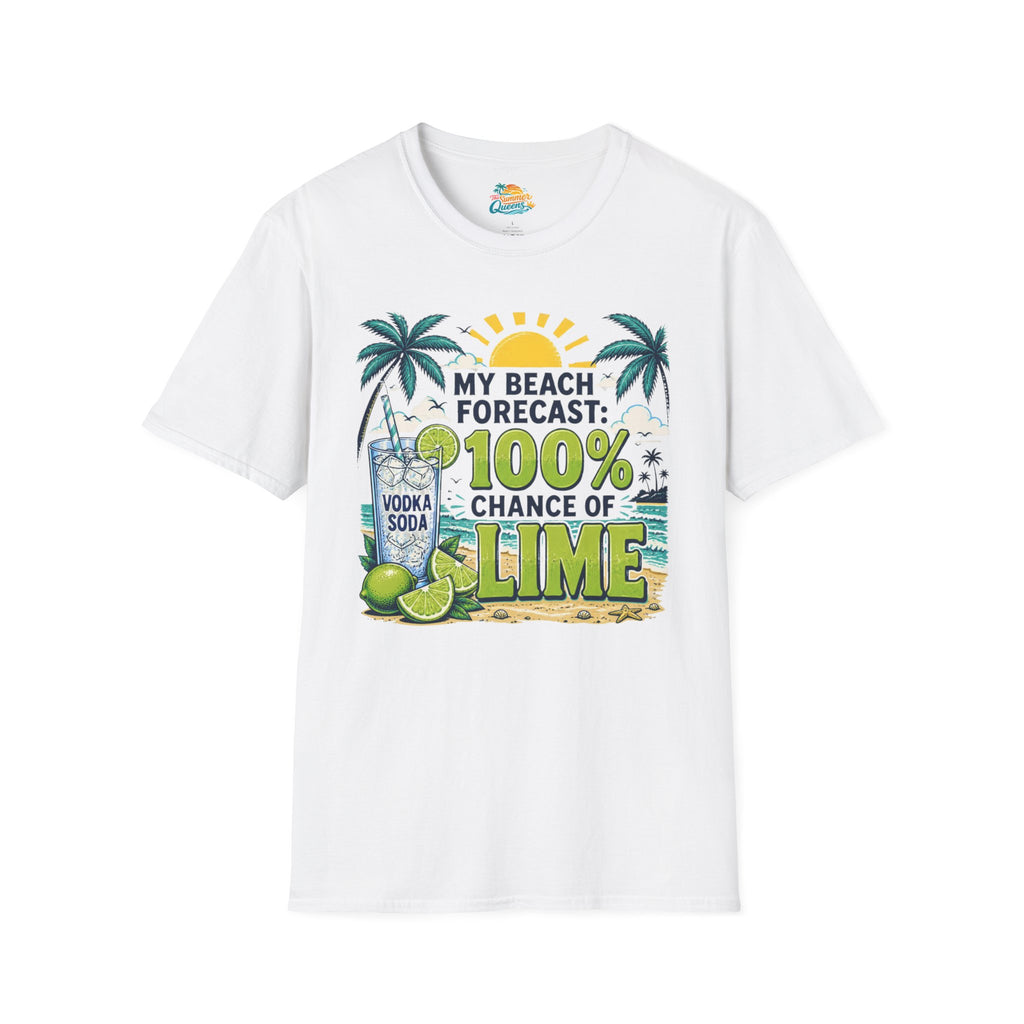 My Beach Forecast: 100% Chance of Lime T-Shirt
