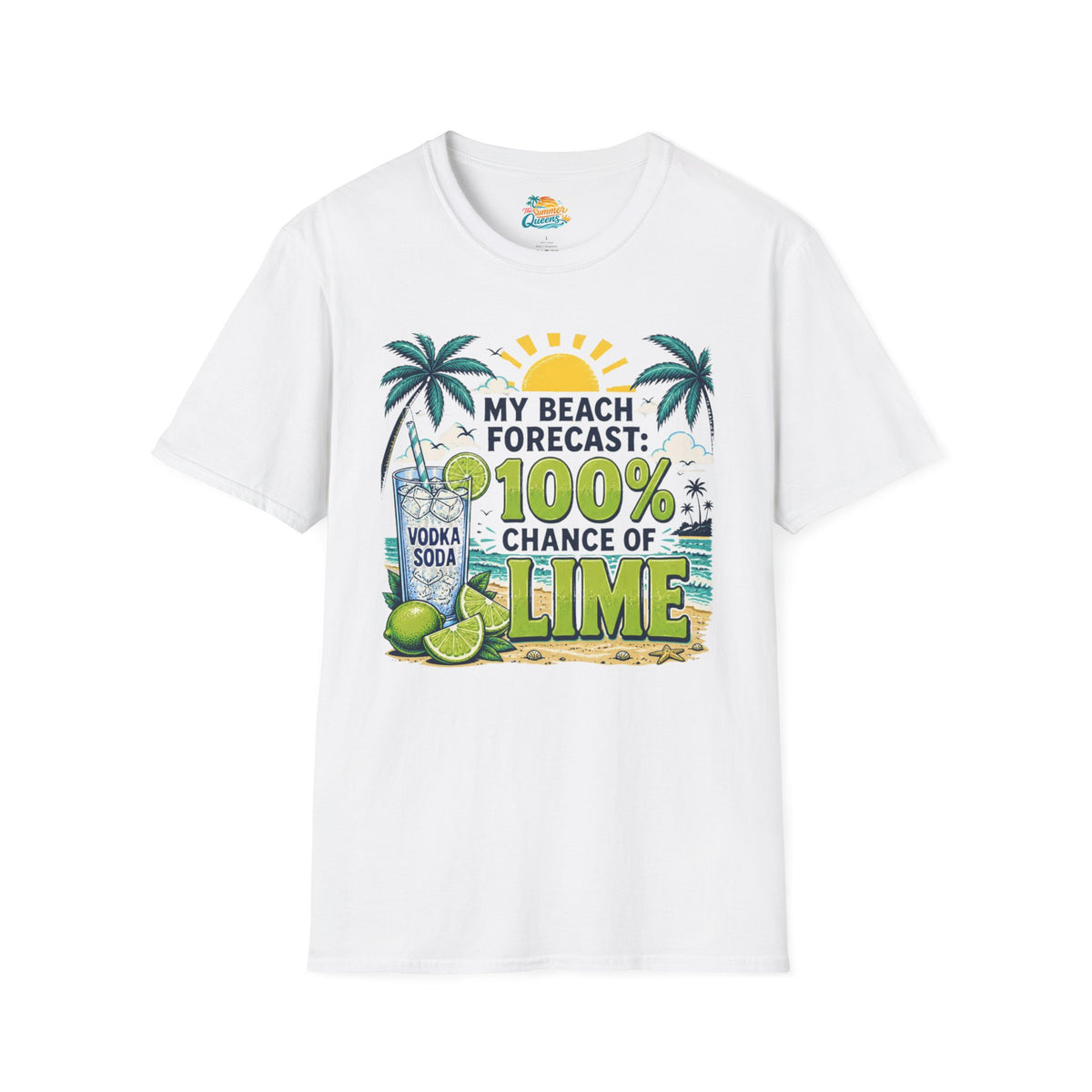 My Beach Forecast: 100% Chance of Lime T-Shirt