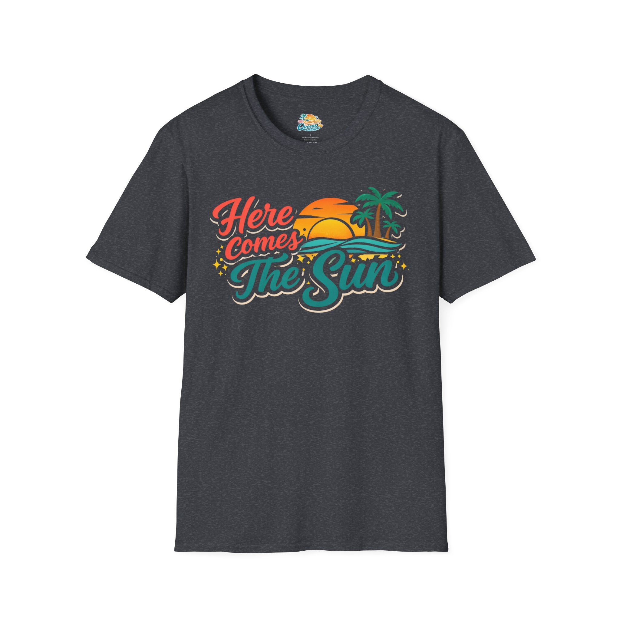 Here Comes The Sun T-Shirt — Retro Beach Sunset Tee