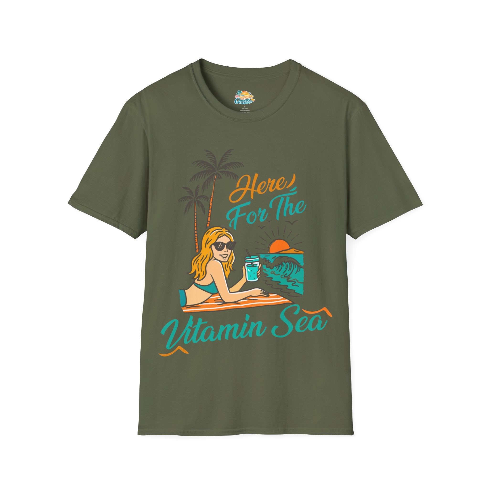 Here For The Vitamin Sea Graphic T-Shirt — Beach Tee