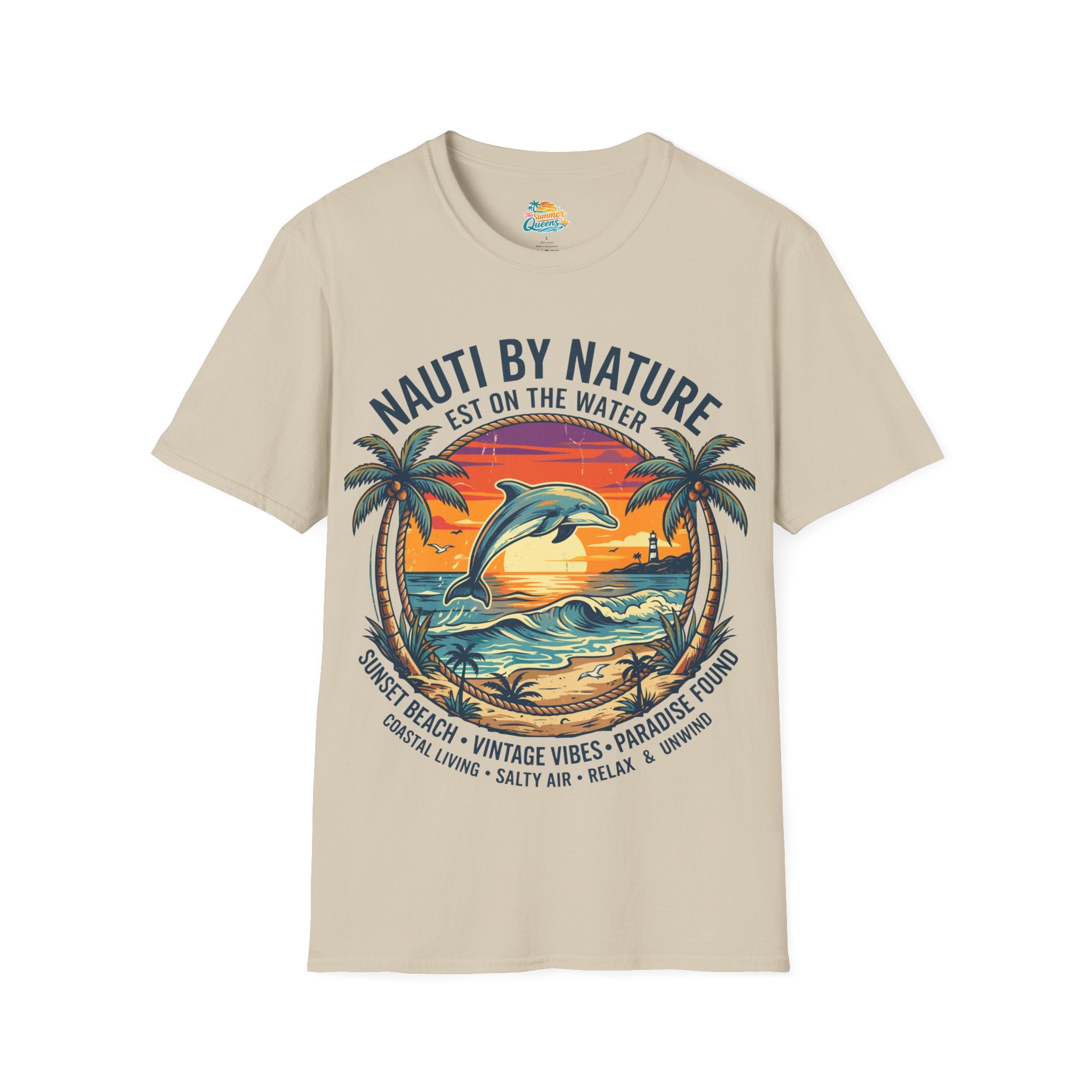 Nauti By Nature EST On The Water - Dolphin Sunset T-Shirt
