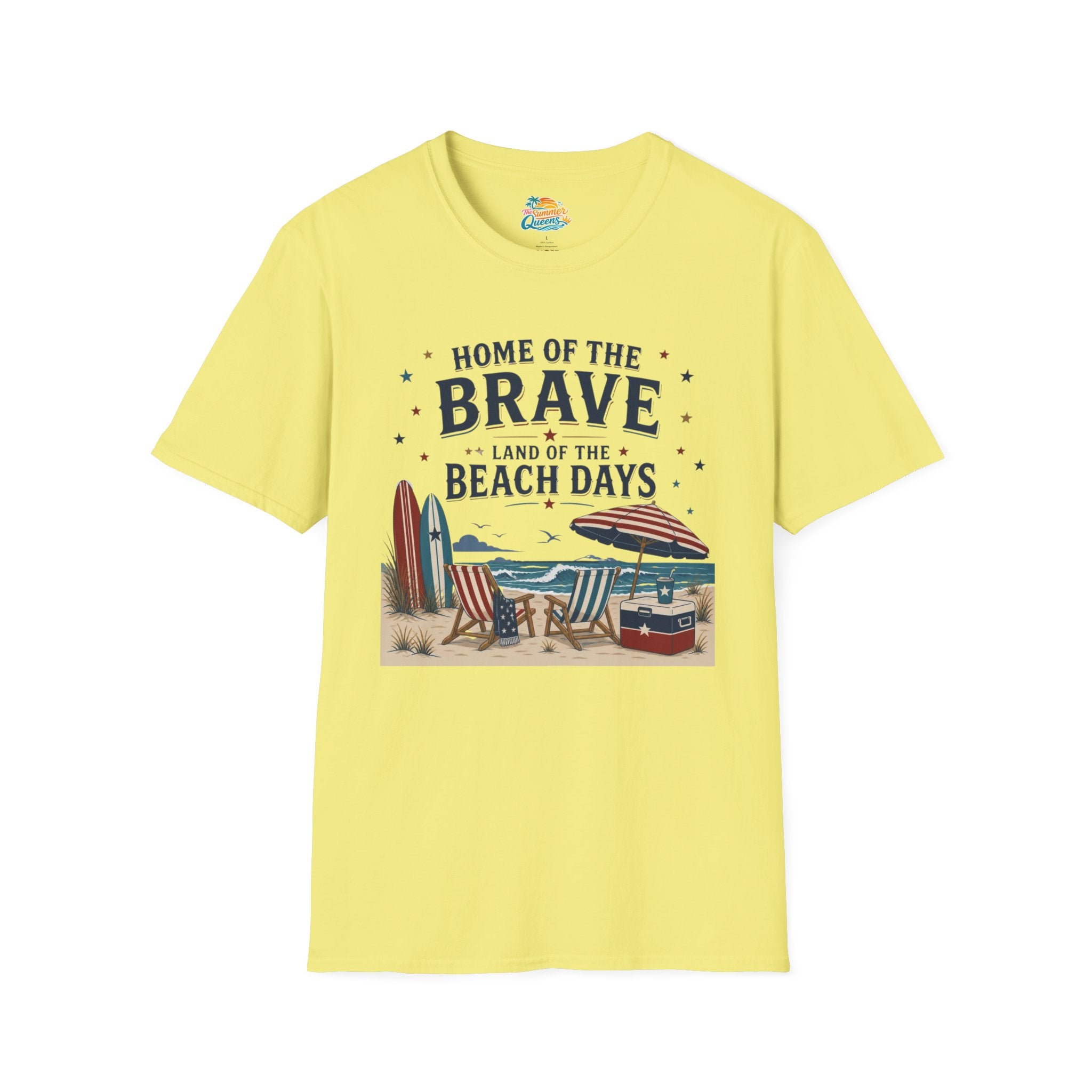 Home of the Brave, Land of the Beach Days T-Shirt