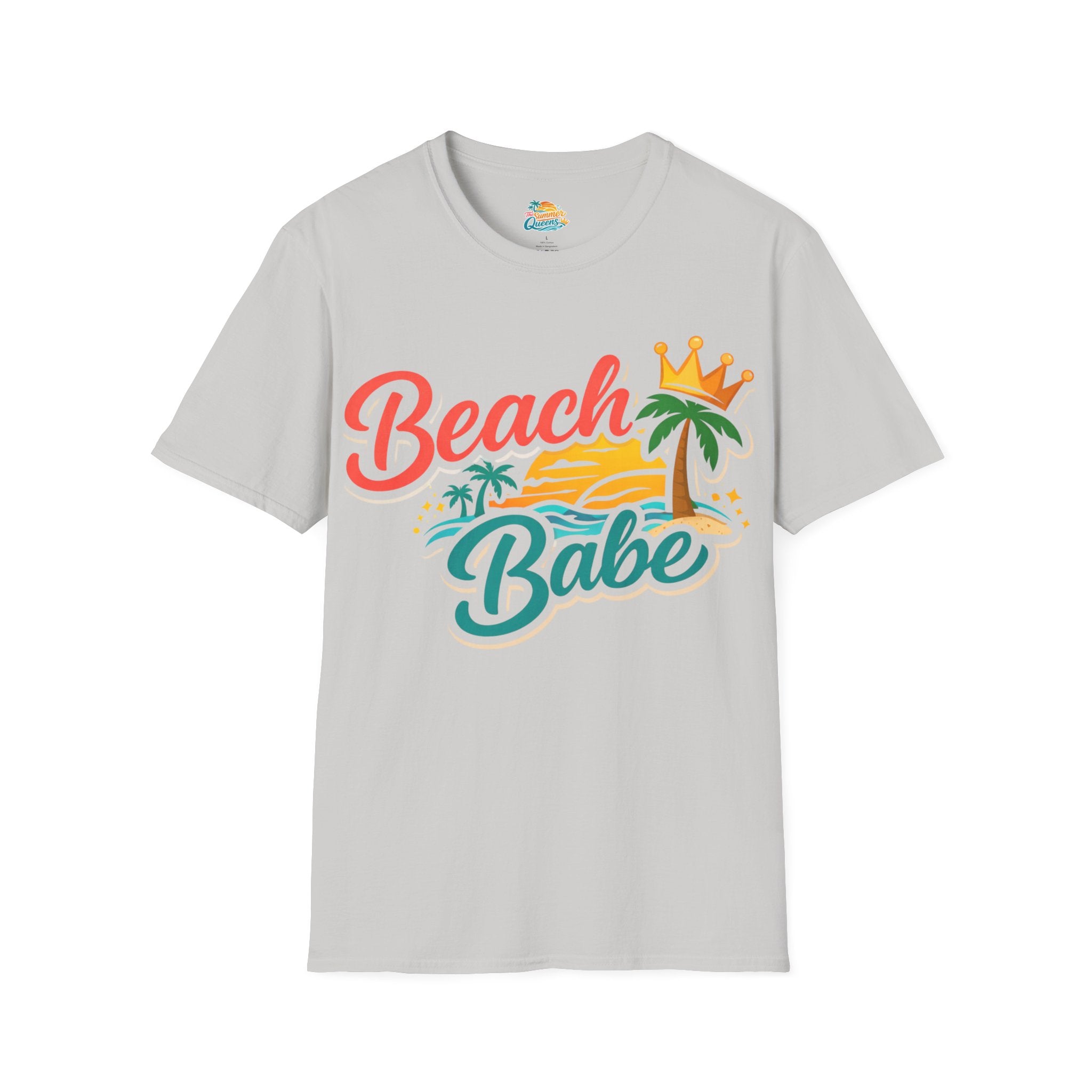 Beach Babe T-Shirt — Tropical Palm Sunset Graphic Tee
