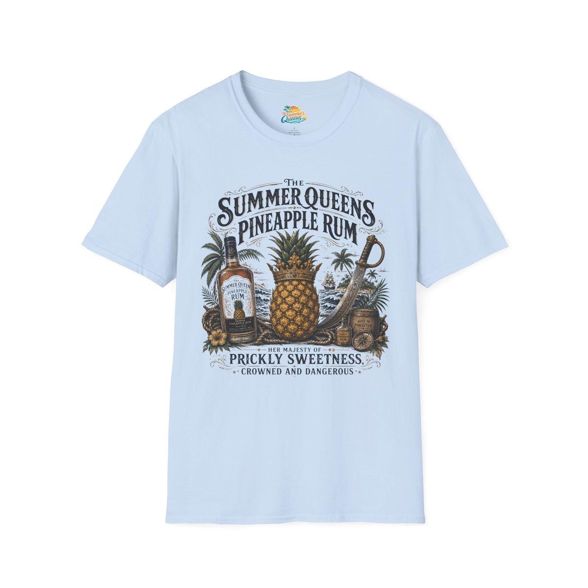 The Summer Queens Pineapple Rum Bottle T-Shirt