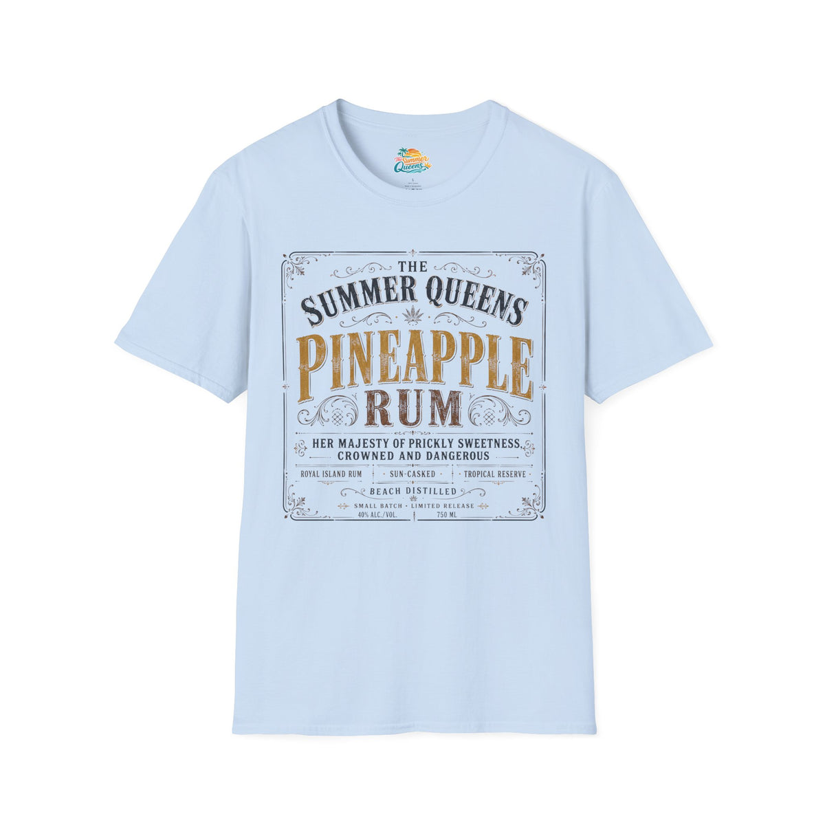The Summer Queens Pineapple Rum Label T-Shirt