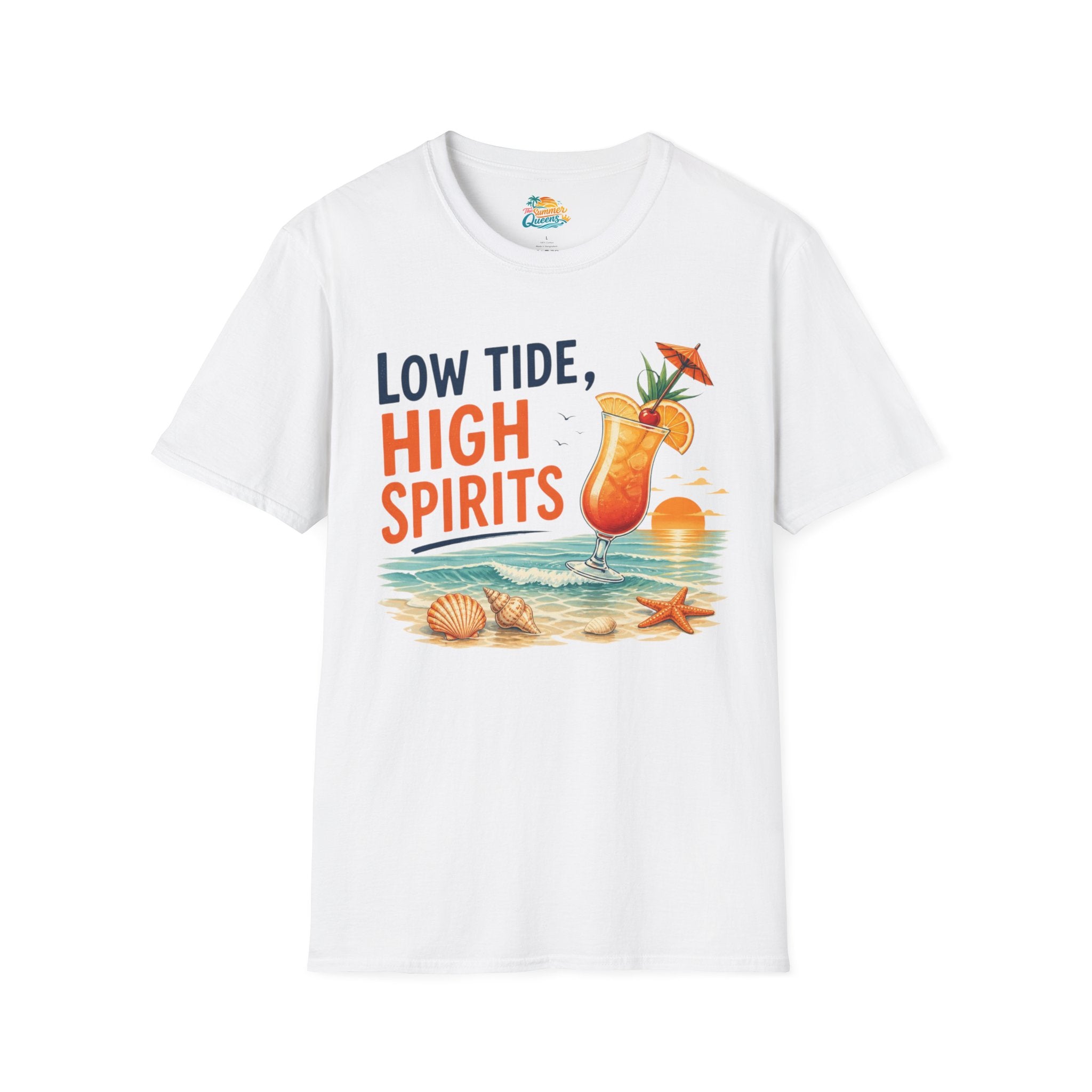Low Tide, High Spirits Cocktail T-Shirt