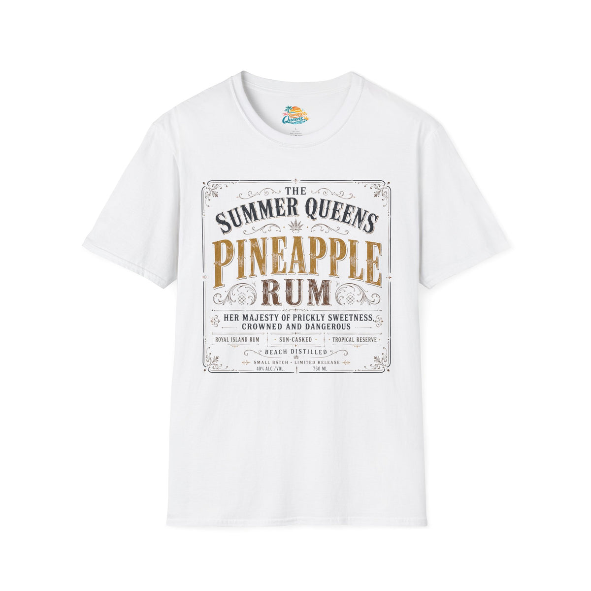 The Summer Queens Pineapple Rum Label T-Shirt