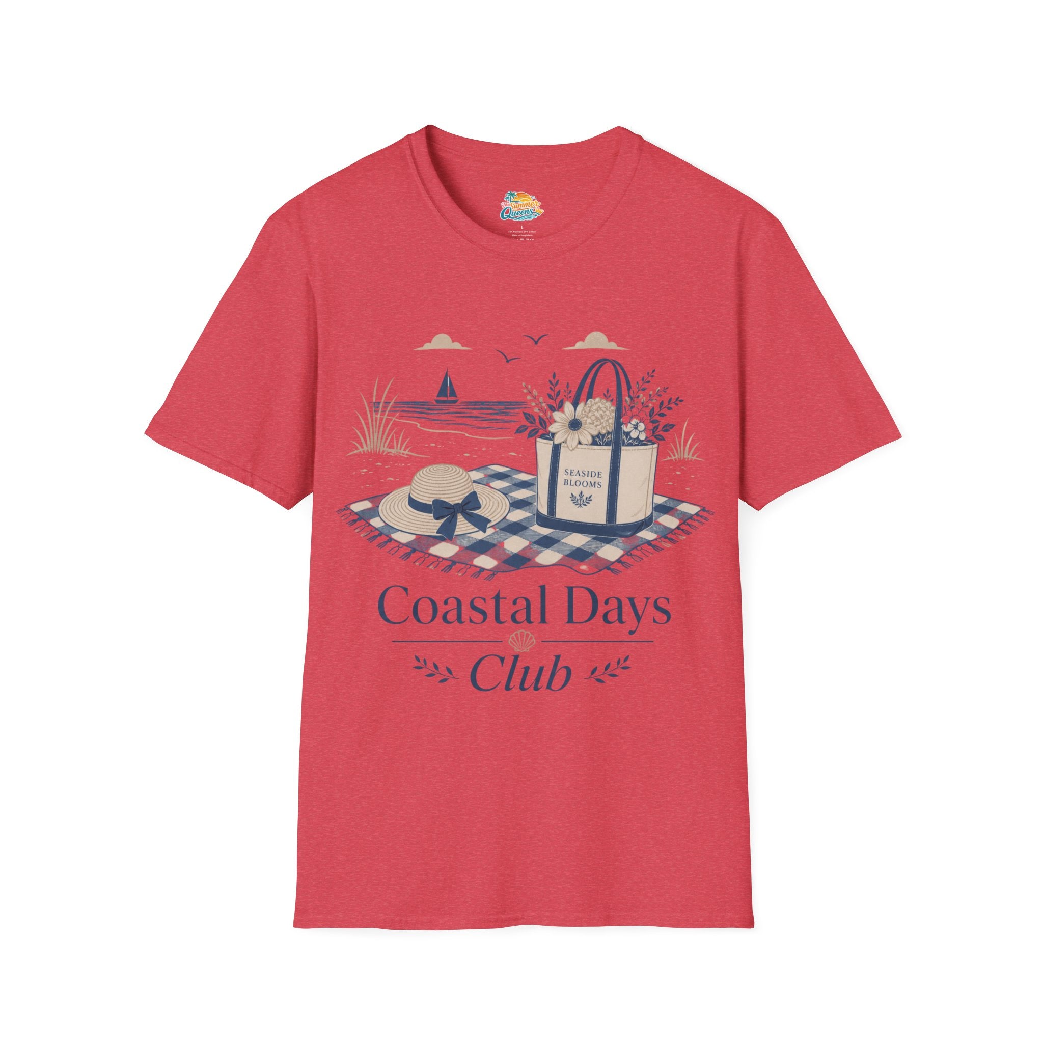Coastal Days Club T-Shirt – Beach Picnic Tote & Hat Graphic