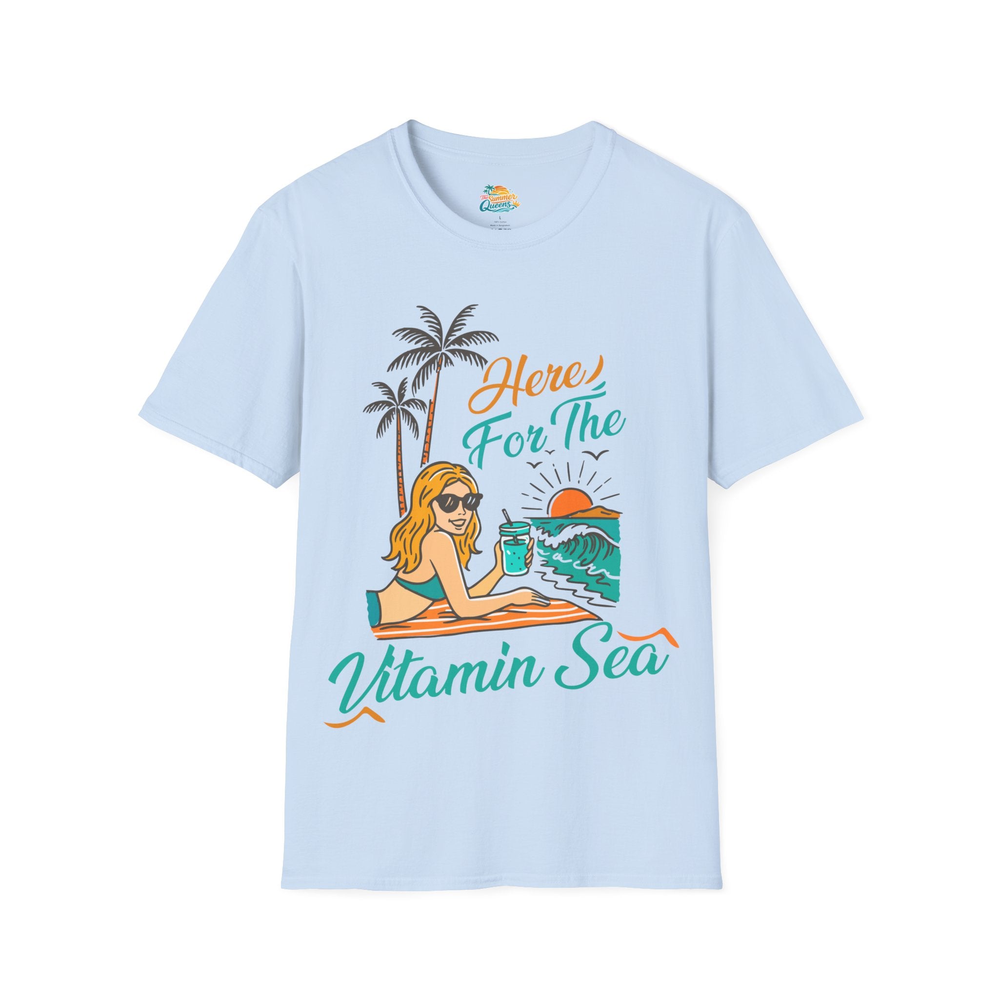 Here For The Vitamin Sea Graphic T-Shirt — Beach Tee