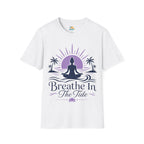 Breathe In The Tide Yoga T-Shirt — Meditative Beach Relaxation Tee
