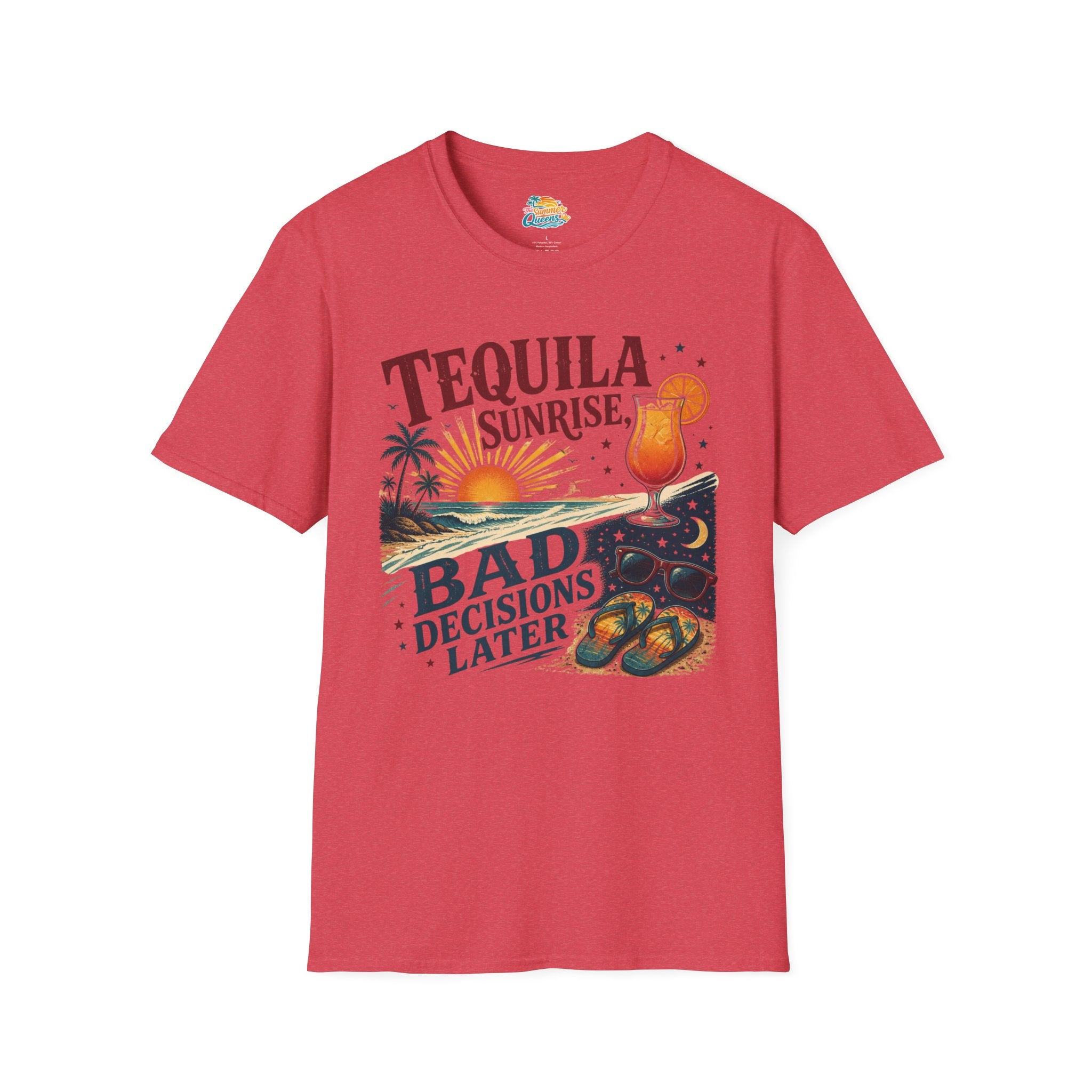 Tequila Sunrise Bad Decisions Later T-Shirt