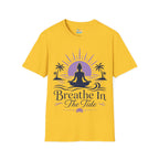 Breathe In The Tide Yoga T-Shirt — Meditative Beach Relaxation Tee