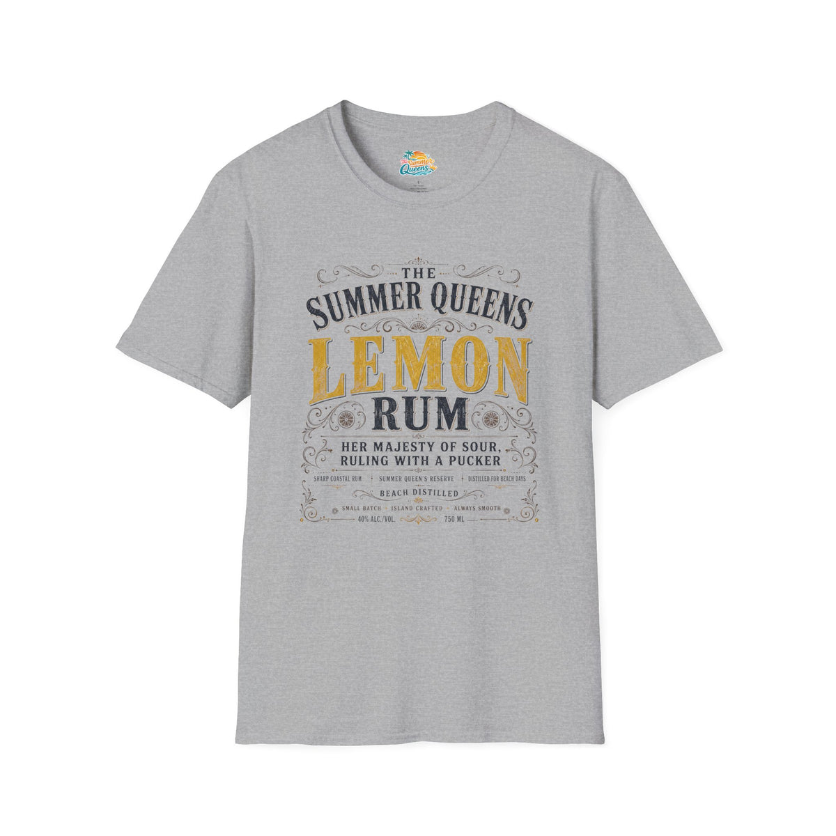 The Summer Queens Lemon Rum Label T-Shirt