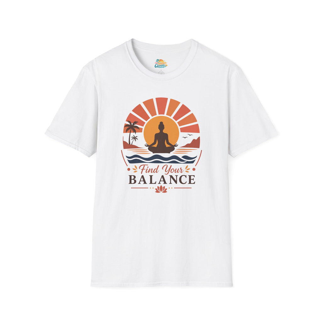 Find Your Balance T-Shirt — Yoga Sunset Meditation Tee