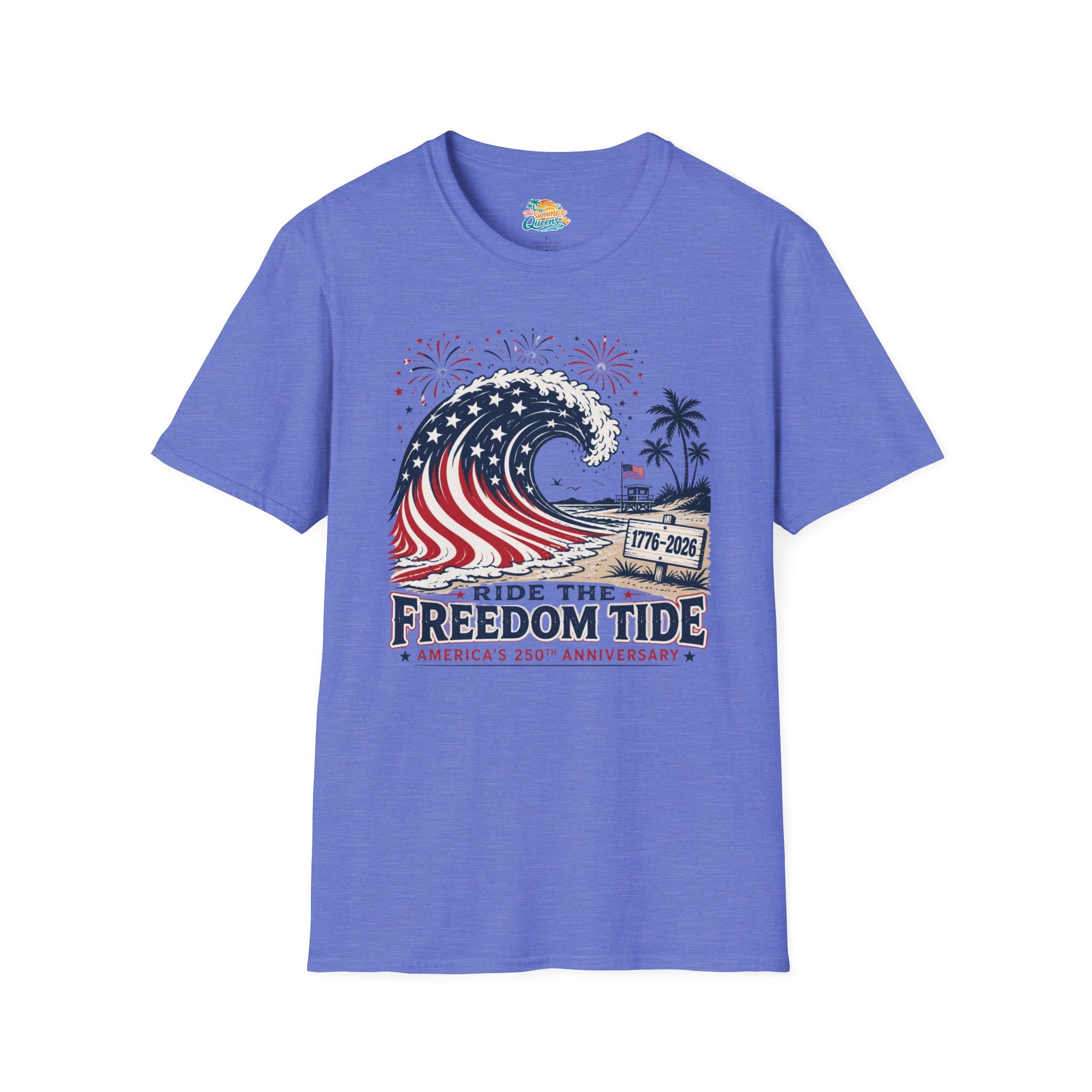 Ride the Freedom Tide Beach T-Shirt