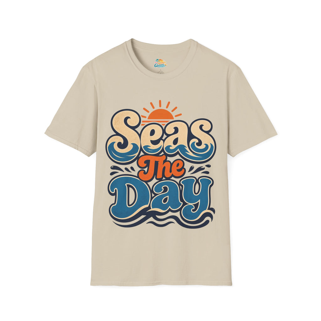 Seas The Day Graphic T-Shirt — Retro Beach Surf Tee
