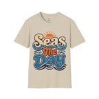 Seas The Day Graphic T-Shirt — Retro Beach Surf Tee