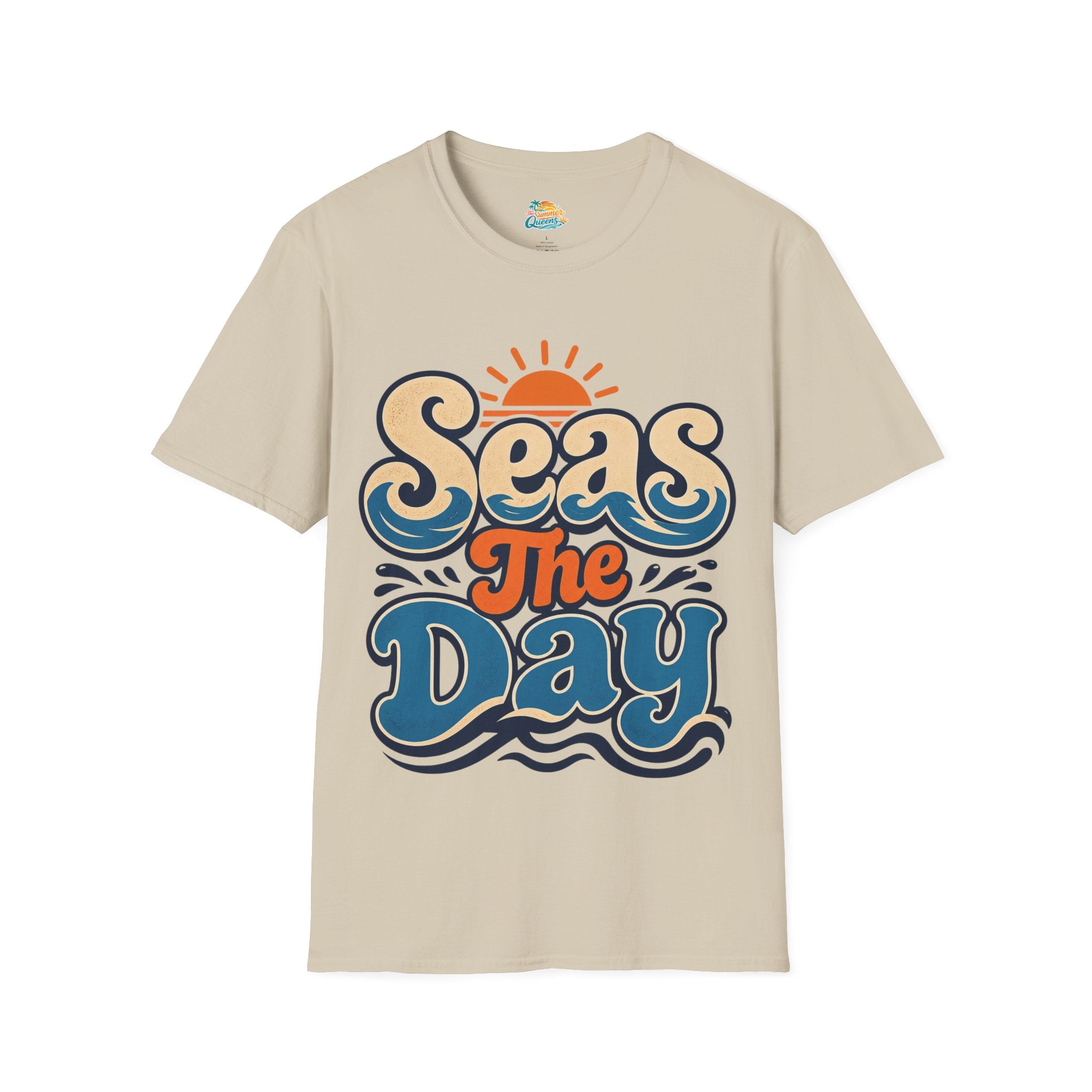 Seas The Day Graphic T-Shirt — Retro Beach Surf Tee