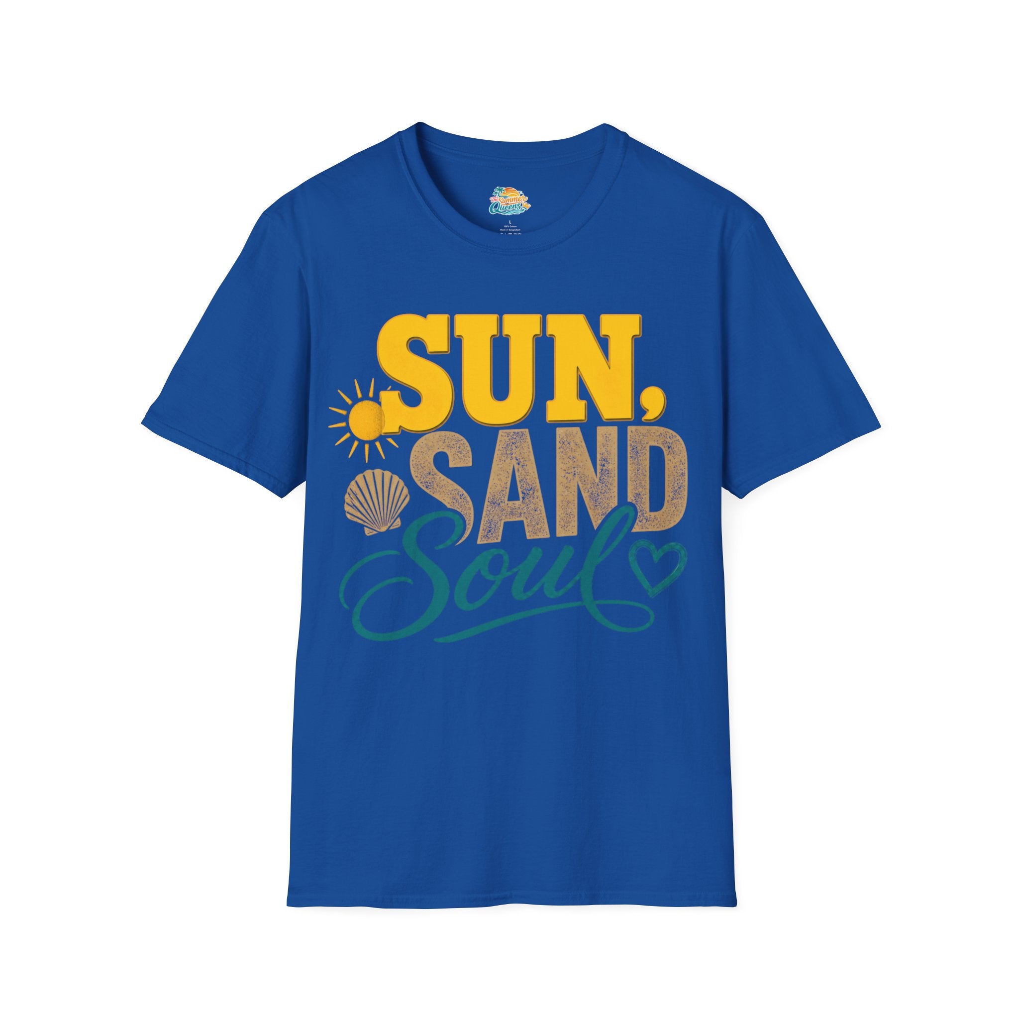 Sun, Sand & Soul Beach T-Shirt – Summer Vacation Shell Graphic Tee