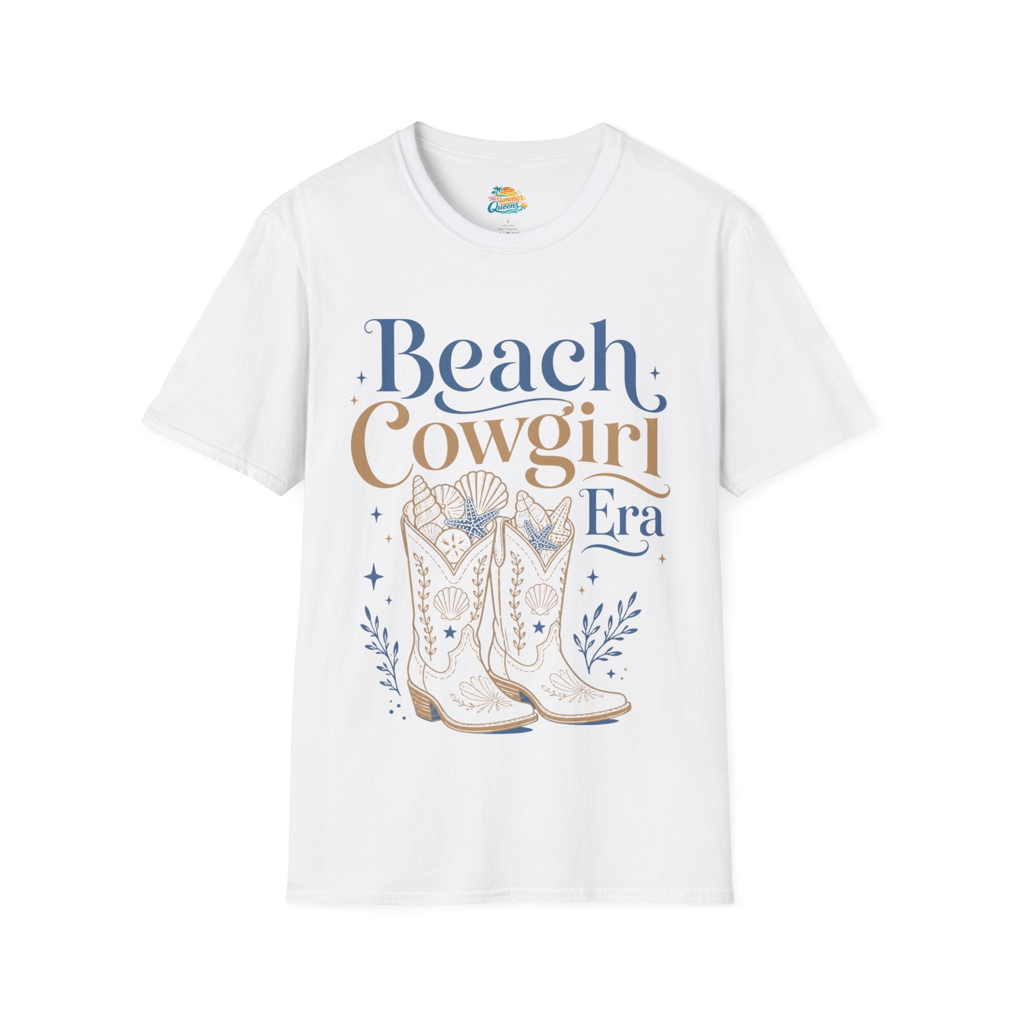 Beach Cowgirl Era T-Shirt — Coastal Western Boots Graphic Tee
