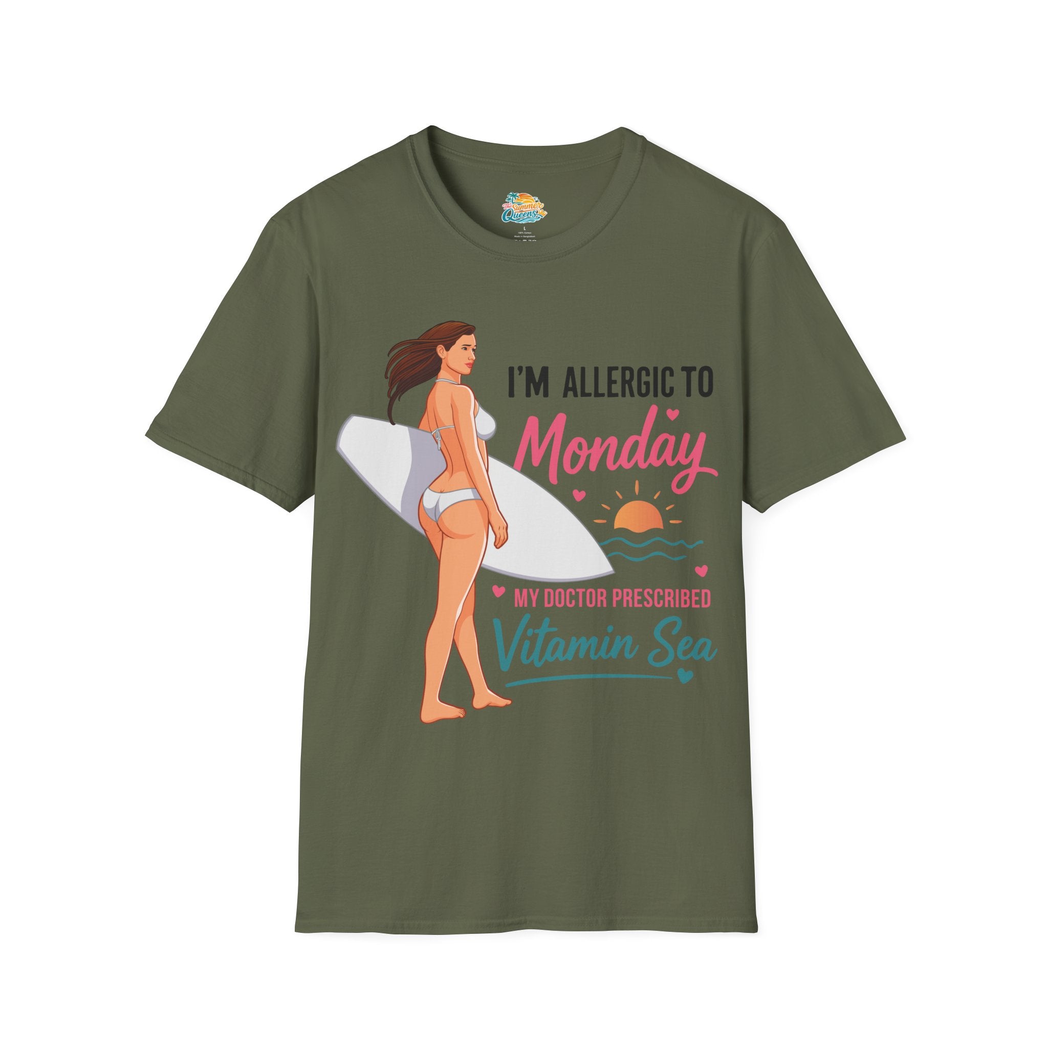I'm Allergic to Monday My Doctor Prescribed Vitamin Sea Surf T-Shirt — Beach Tee