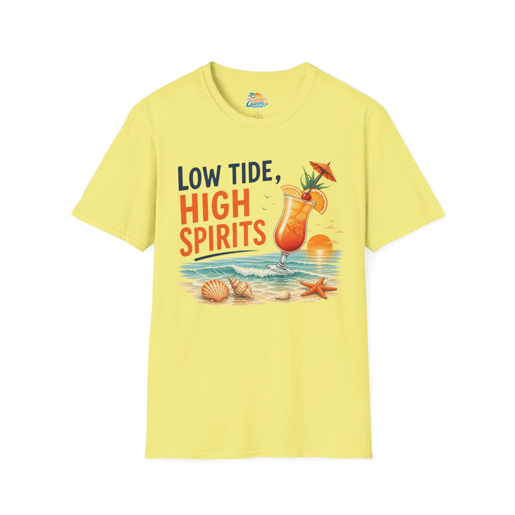 Low Tide, High Spirits Cocktail T-Shirt