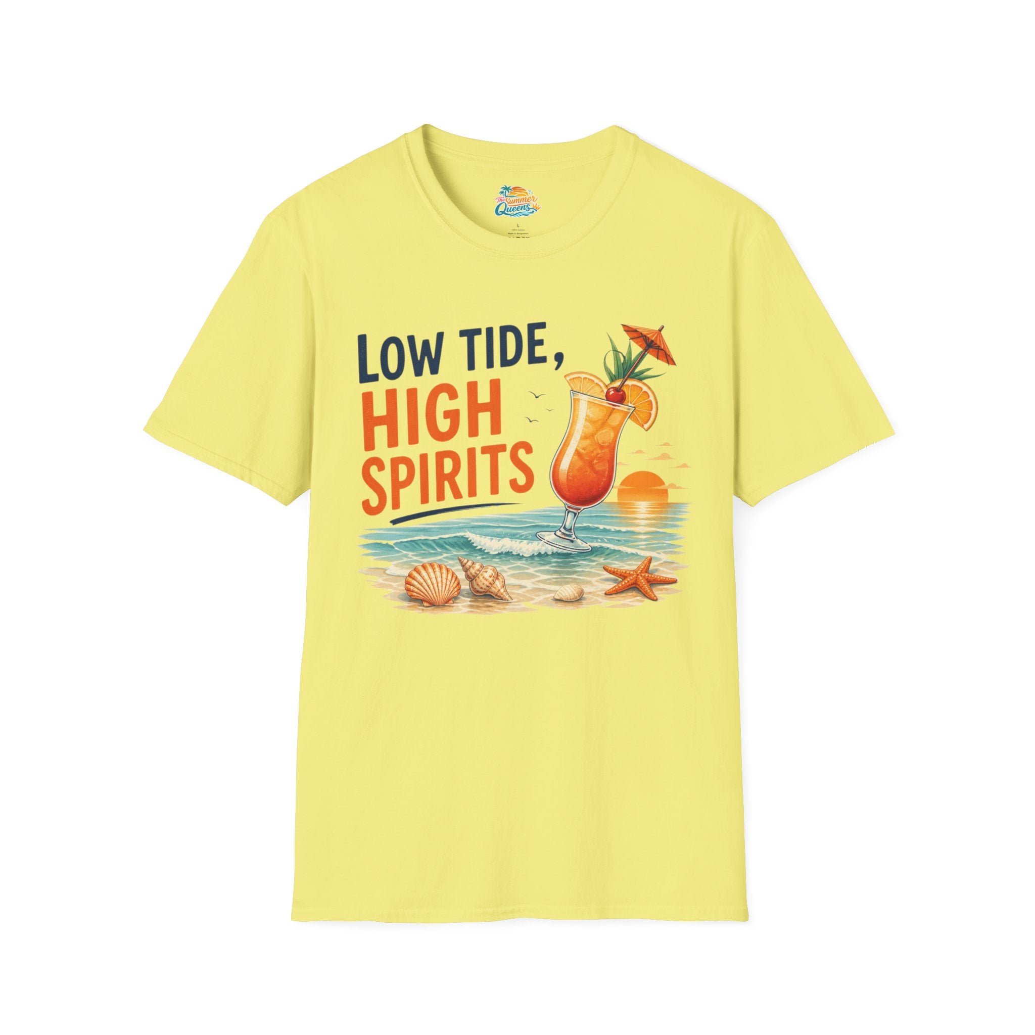 Low Tide, High Spirits Cocktail T-Shirt