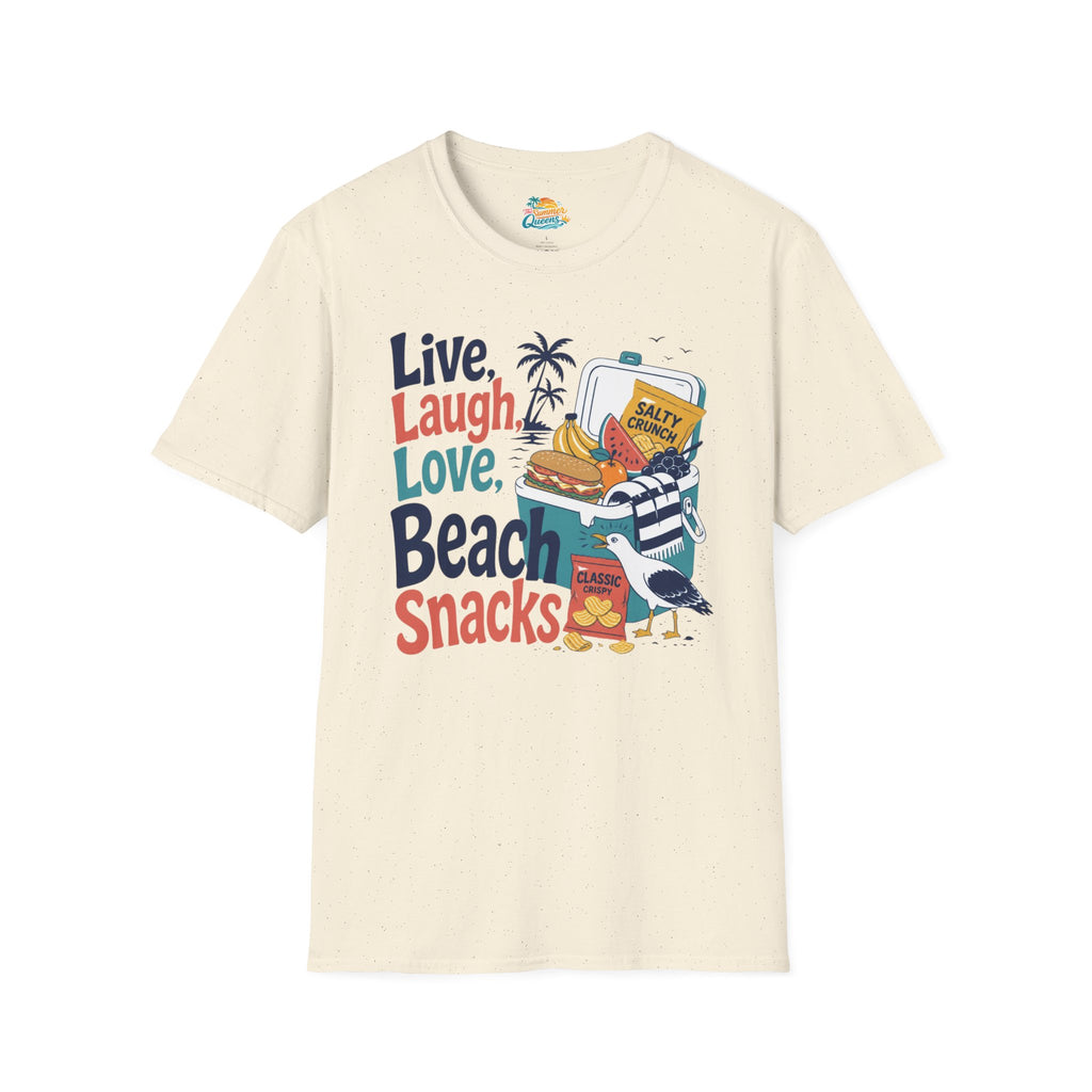 Live, Laugh, Love, Beach Snacks T-Shirt