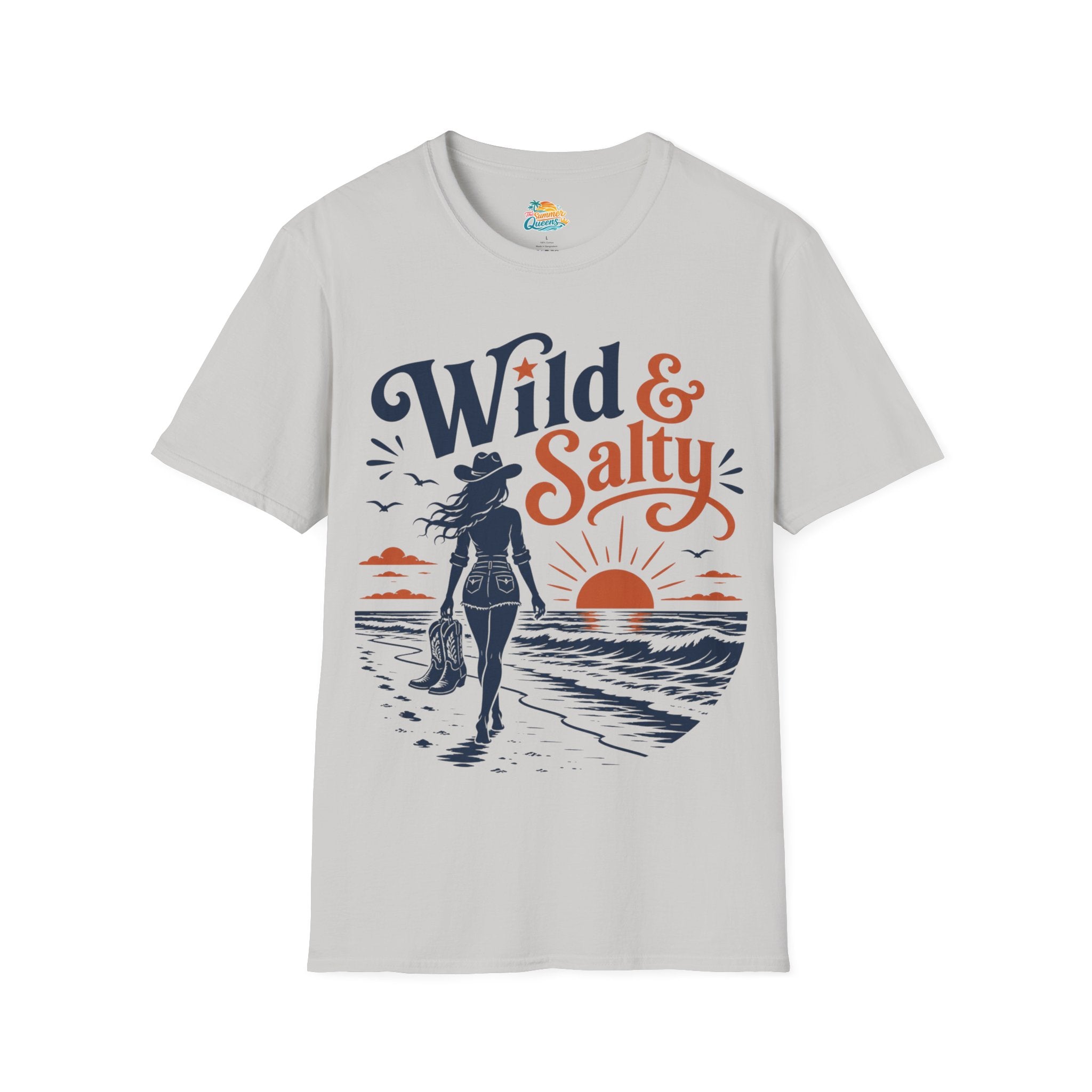 Wild & Salty Beach T-Shirt — Sunset Coastal Graphic Tee