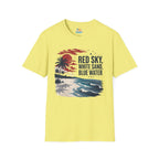 Red Sky, White Sand, Blue Water T-Shirt