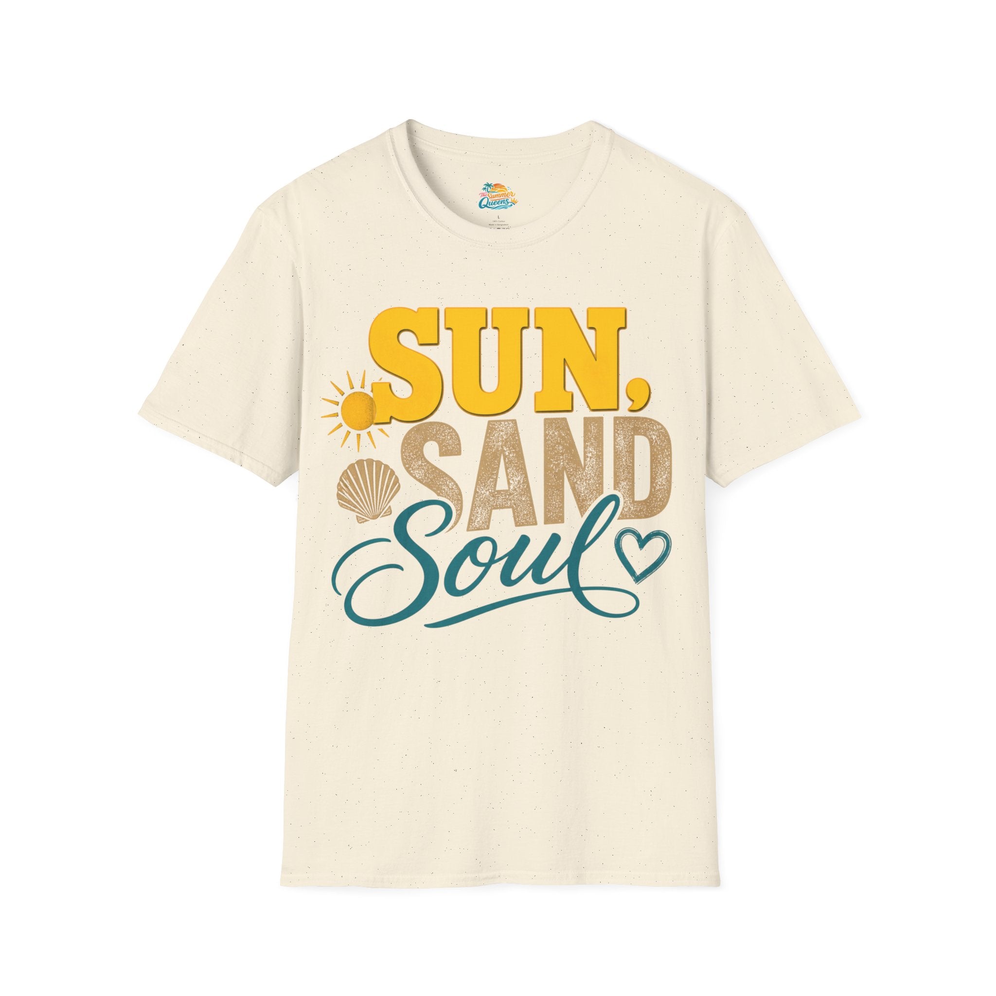 Sun, Sand & Soul Beach T-Shirt – Summer Vacation Shell Graphic Tee