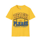 Beach Please T-Shirt – Retro Sunset Palm Graphic