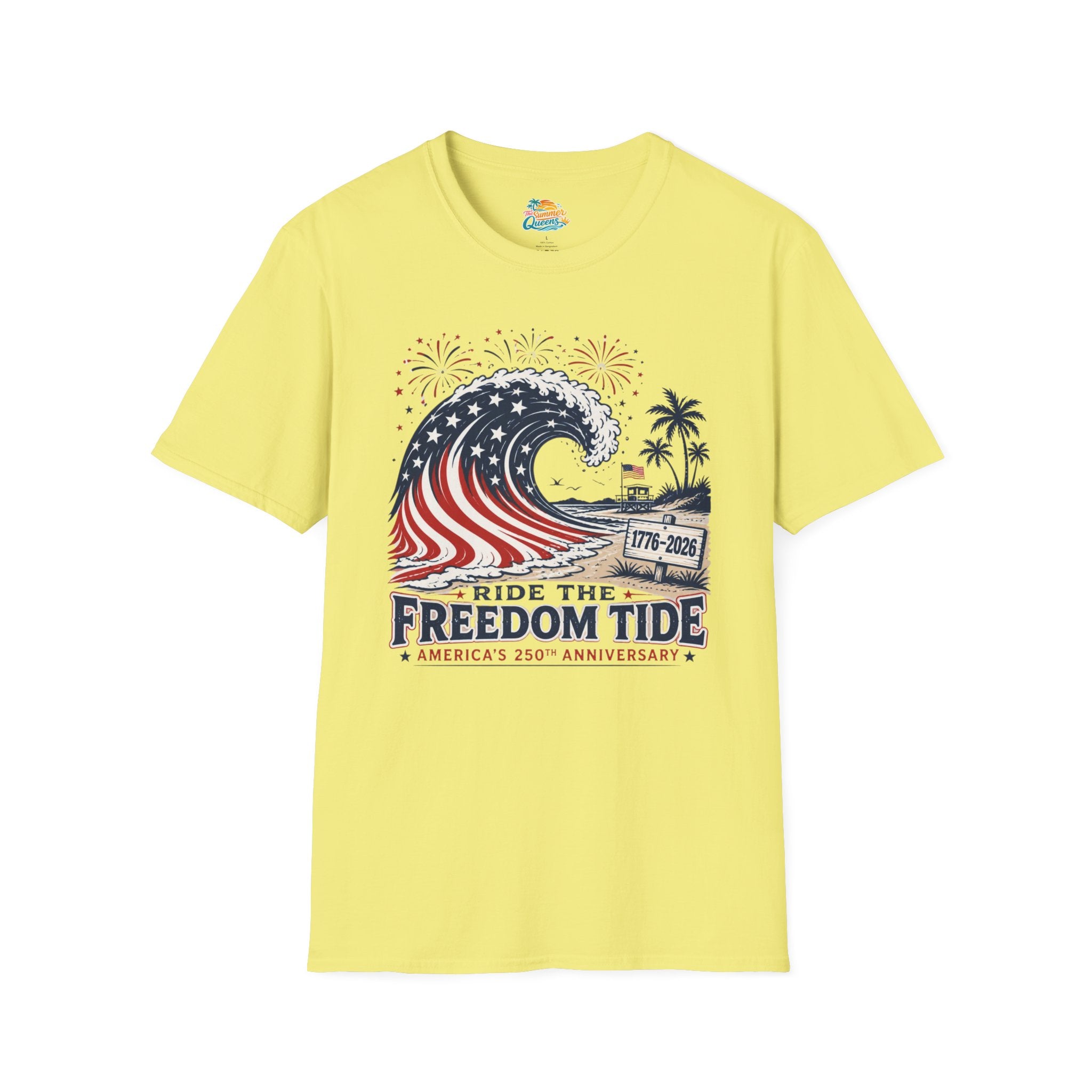 Ride the Freedom Tide Beach T-Shirt