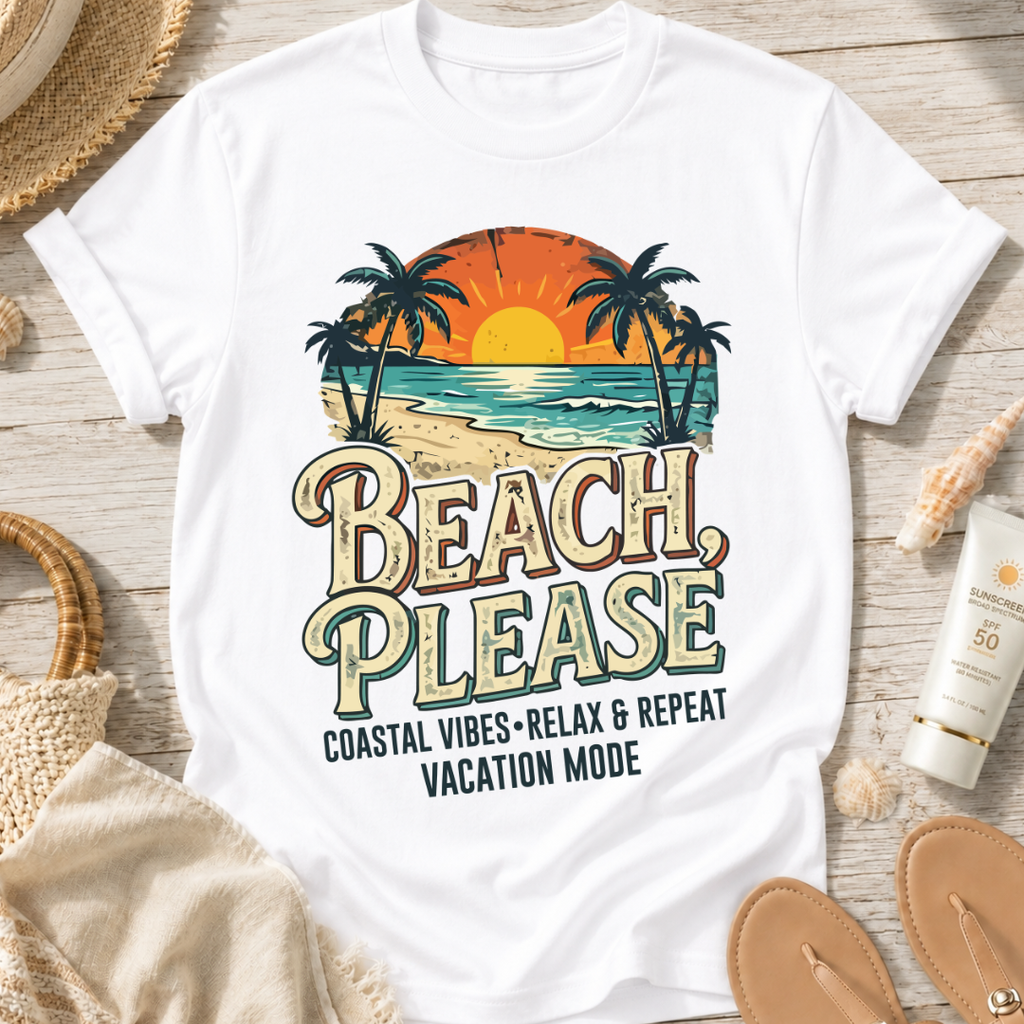Beach Please Coastal T-Shirt