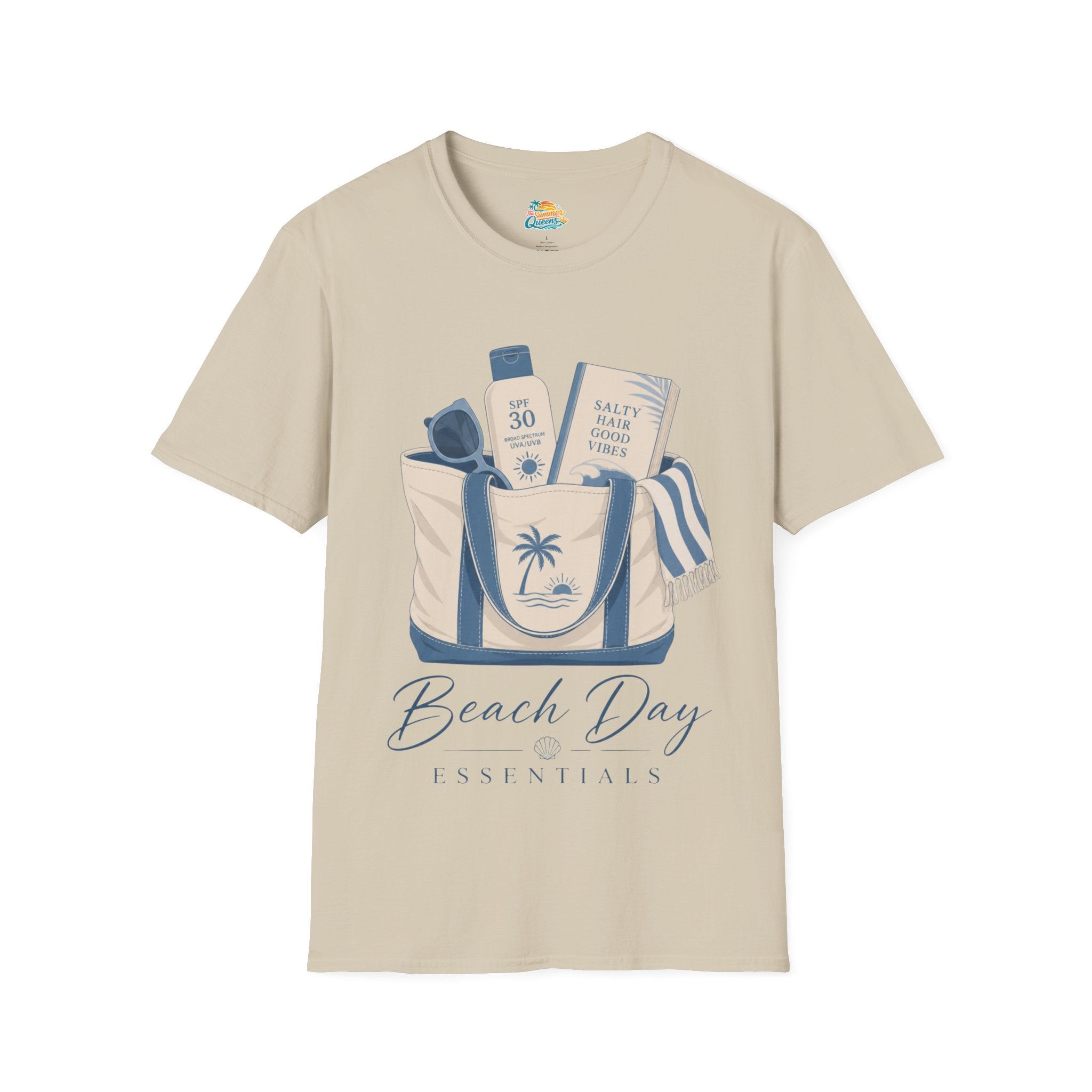 Beach Day Essentials T-Shirt — Summer Tote Graphic Tee