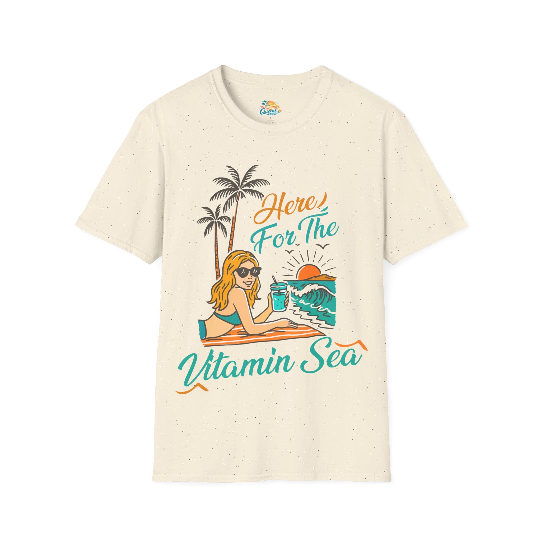 Here For The Vitamin Sea Graphic T-Shirt — Beach Tee