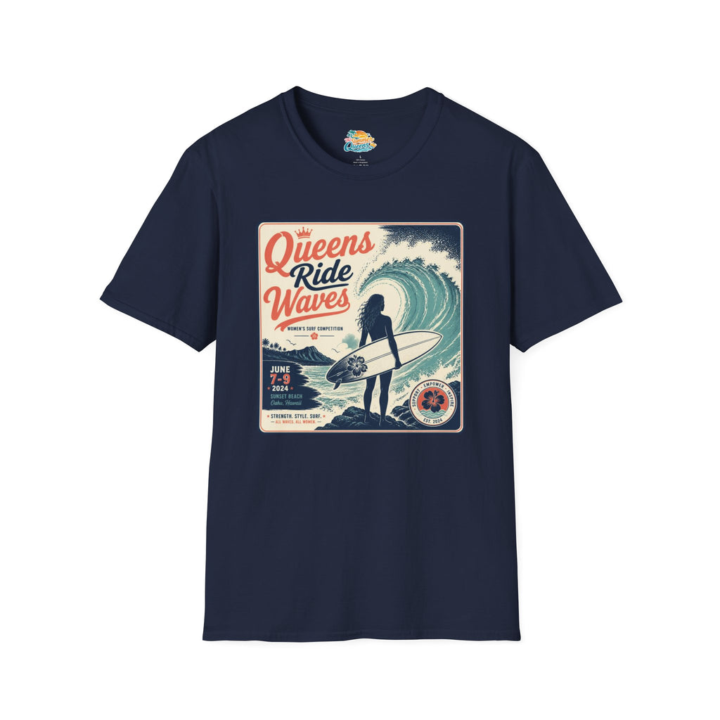 Queens Ride Waves Surf T-Shirt