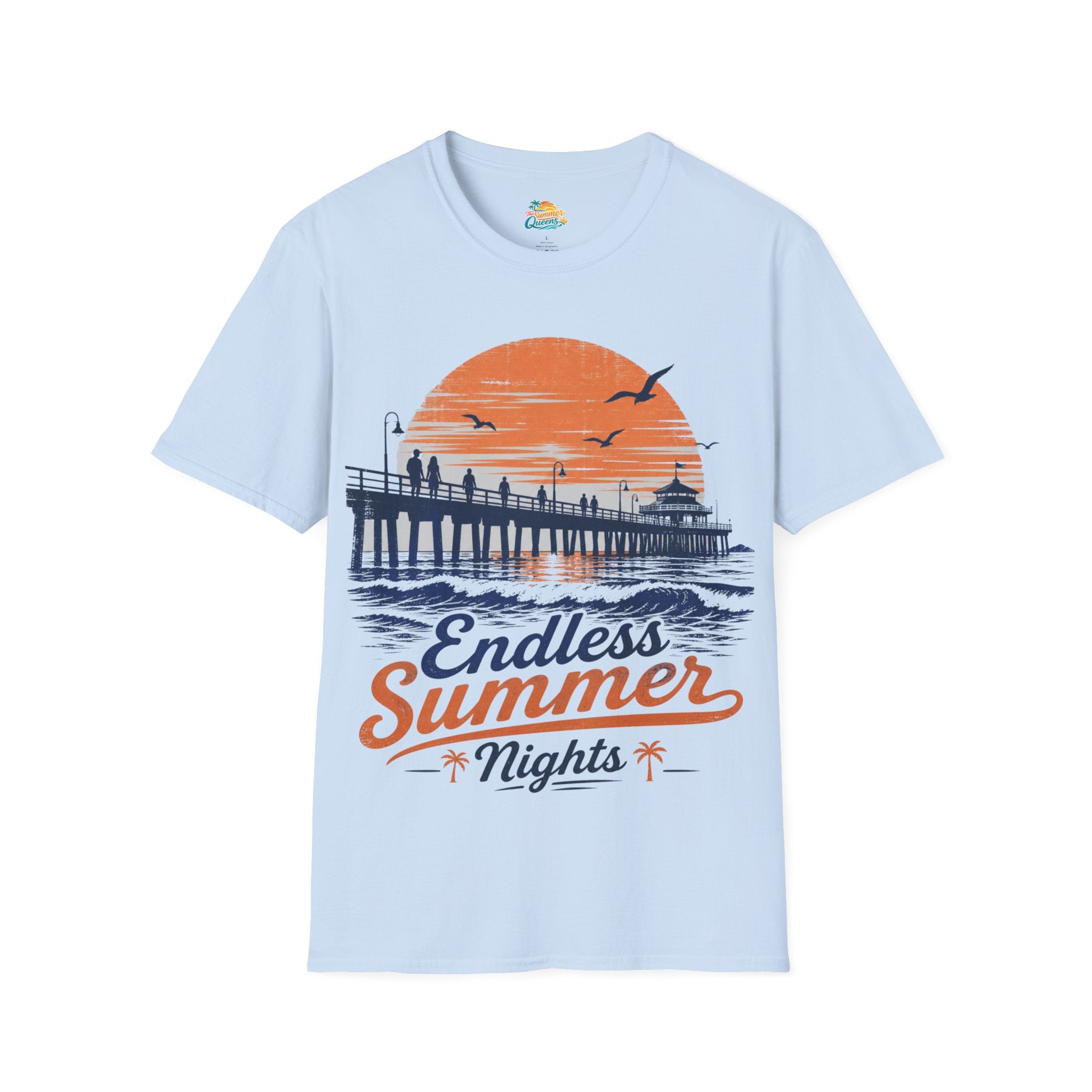 Endless Summer Nights T-Shirt — Vintage Pier Sunset Beach Tee