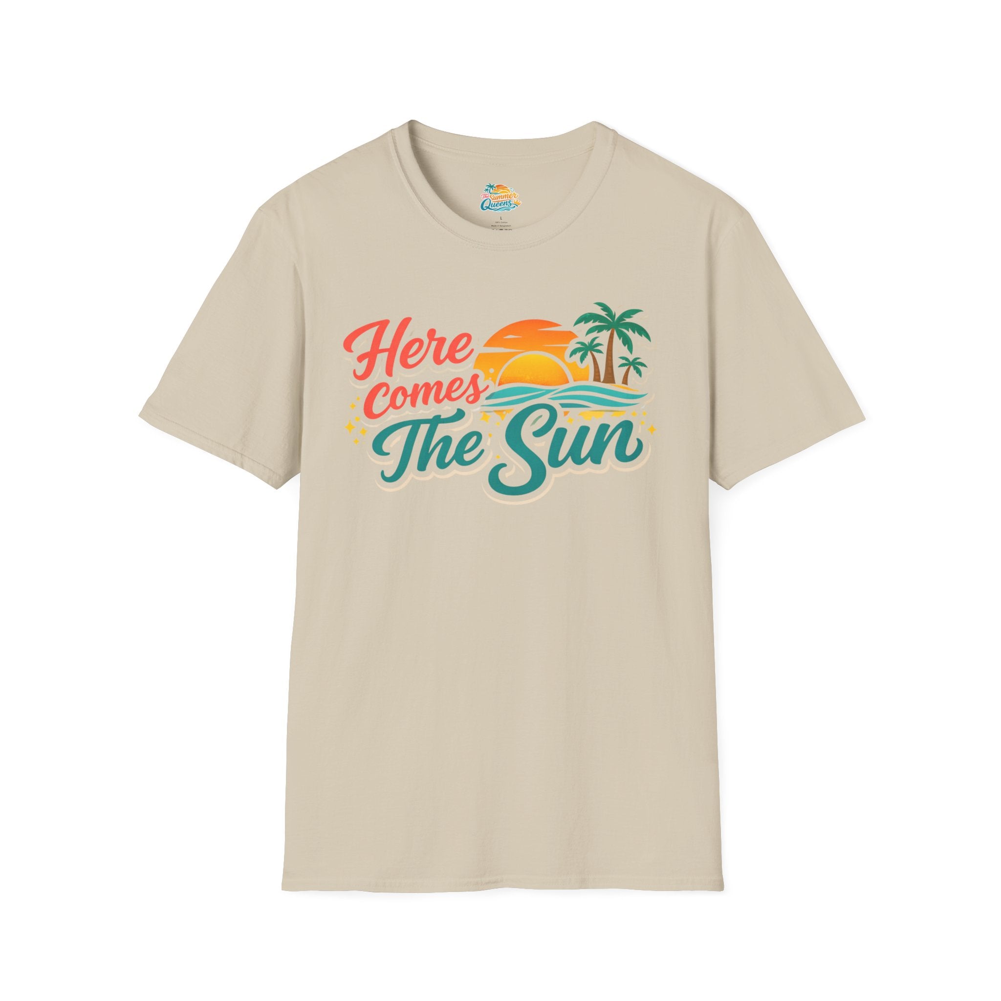 Here Comes The Sun T-Shirt — Retro Beach Sunset Tee