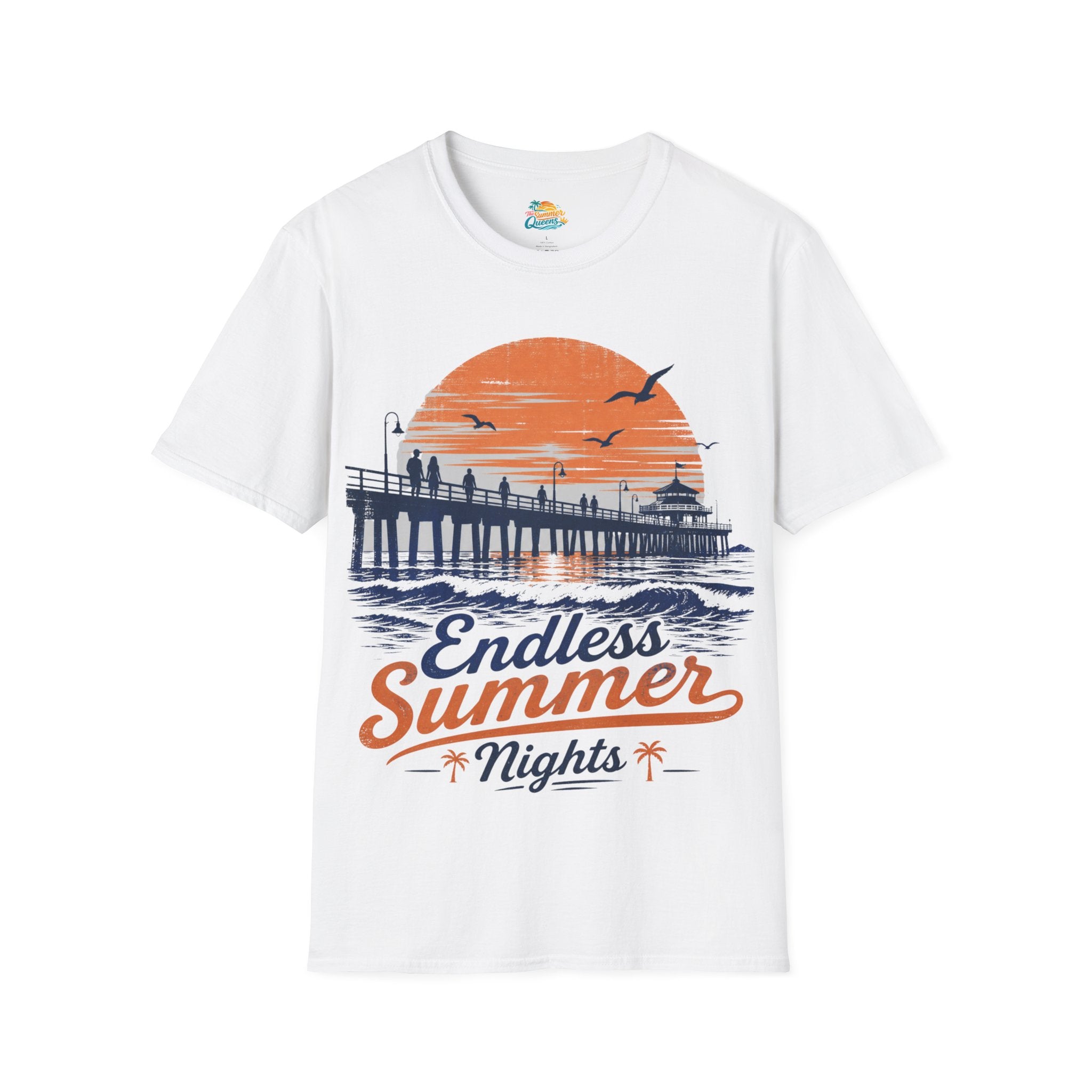 Endless Summer Nights T-Shirt — Vintage Pier Sunset Beach Tee