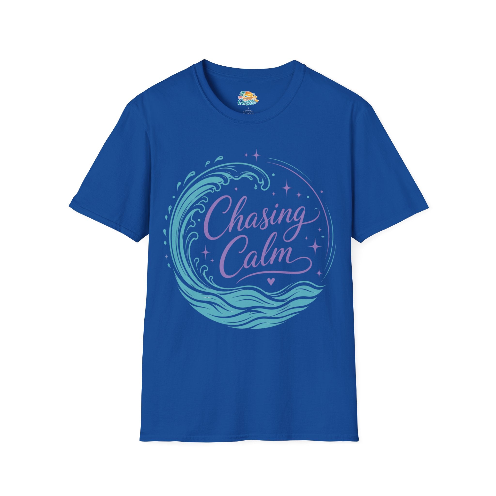 Chasing Calm T-Shirt — Nautical Wave Relaxation Tee